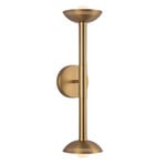 Candeeiro de parede LED Arden, dourado, 57 cm, 2 lâmpadas, metal, regulável -