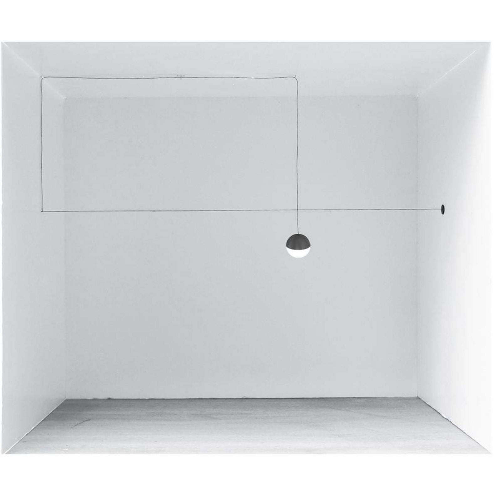 String Light Sphere 12m Sort Soft Touch Dim FLOS - Stue - Aluminium