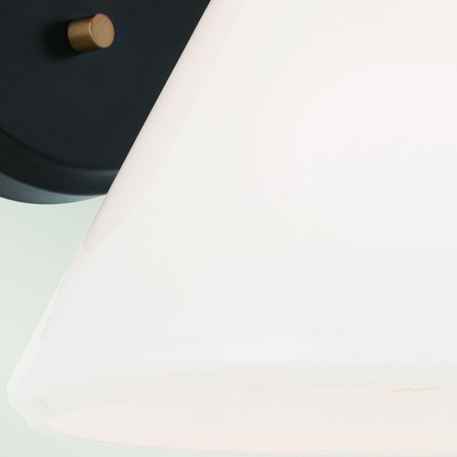 Aplique de pared Farum 1, negro/bronce, acero, cristal, G9