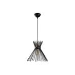 Lámpara colgante Kirpi 3081 1 luz Ø34cm negro