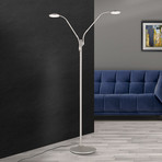 LED-Stehleuchte Cobra, zweiflammig