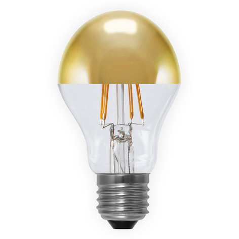 E27 4W 926 LED-Kopfspiegellampe, gold