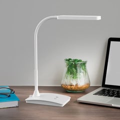 LED stolná lampa MAULpearly, biela, 38 cm, stmievateľné, CCT