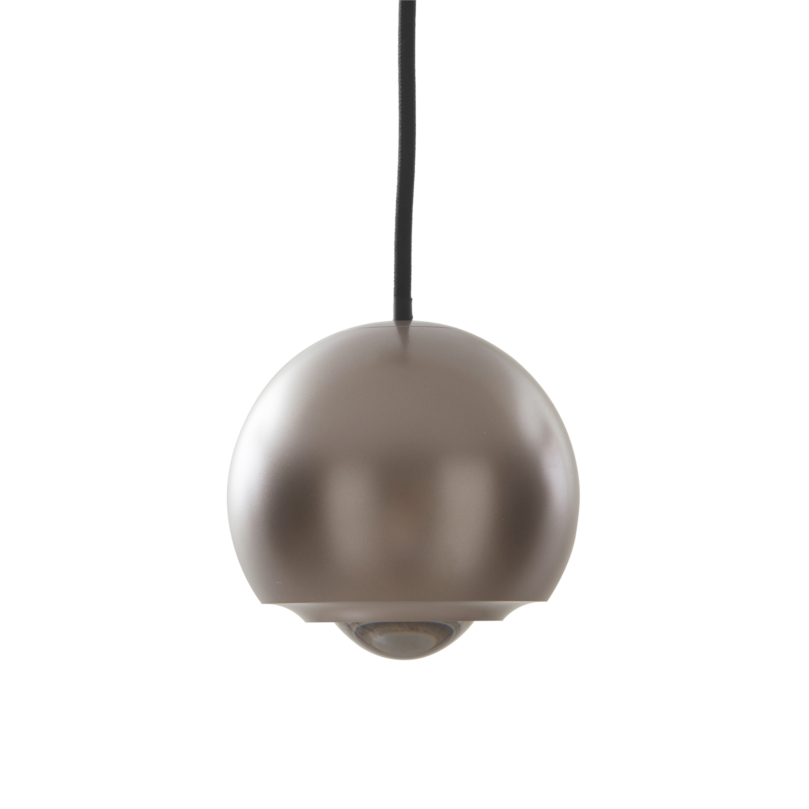 Lucande LED hanging light Varineth, nickel-coloured, aluminium, Ø 11 cm