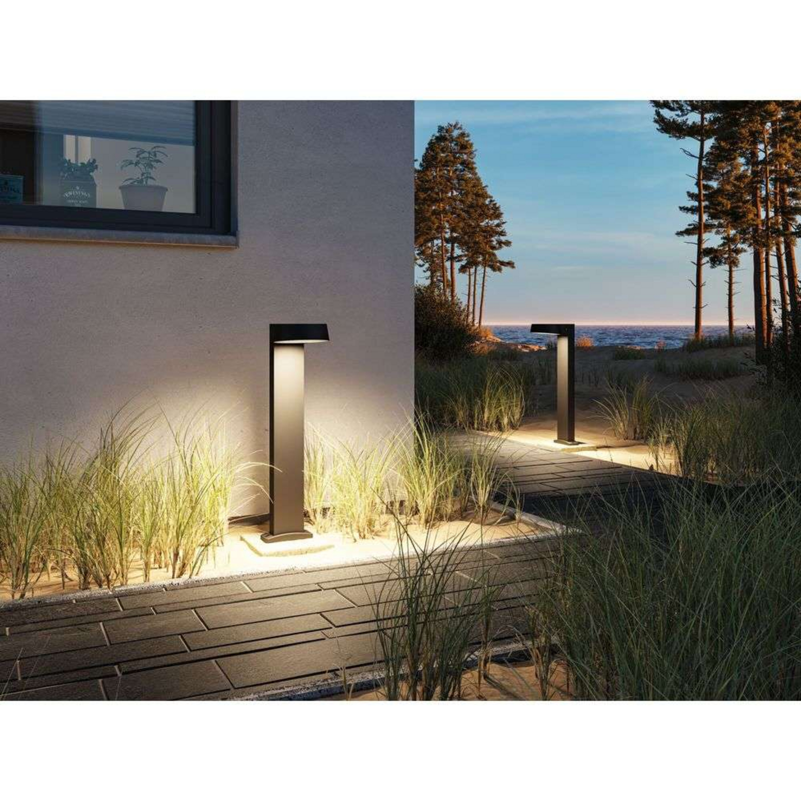 Capea Grand LED Außen Pollerleuchte IP44 Anthrazit - Paulmann