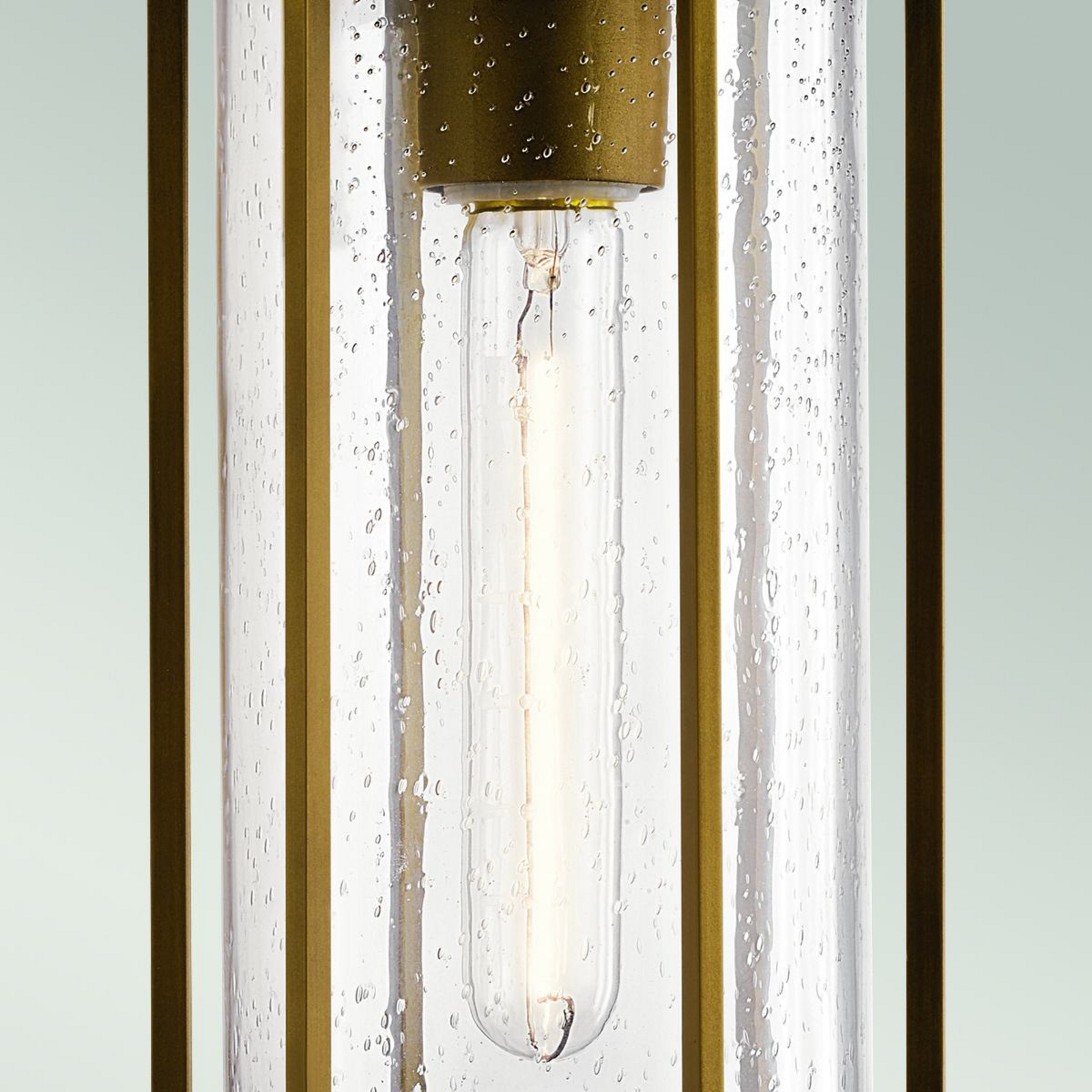 Udendørs hængelampe Camillo, messingfarvet, aluminium, glas, E27