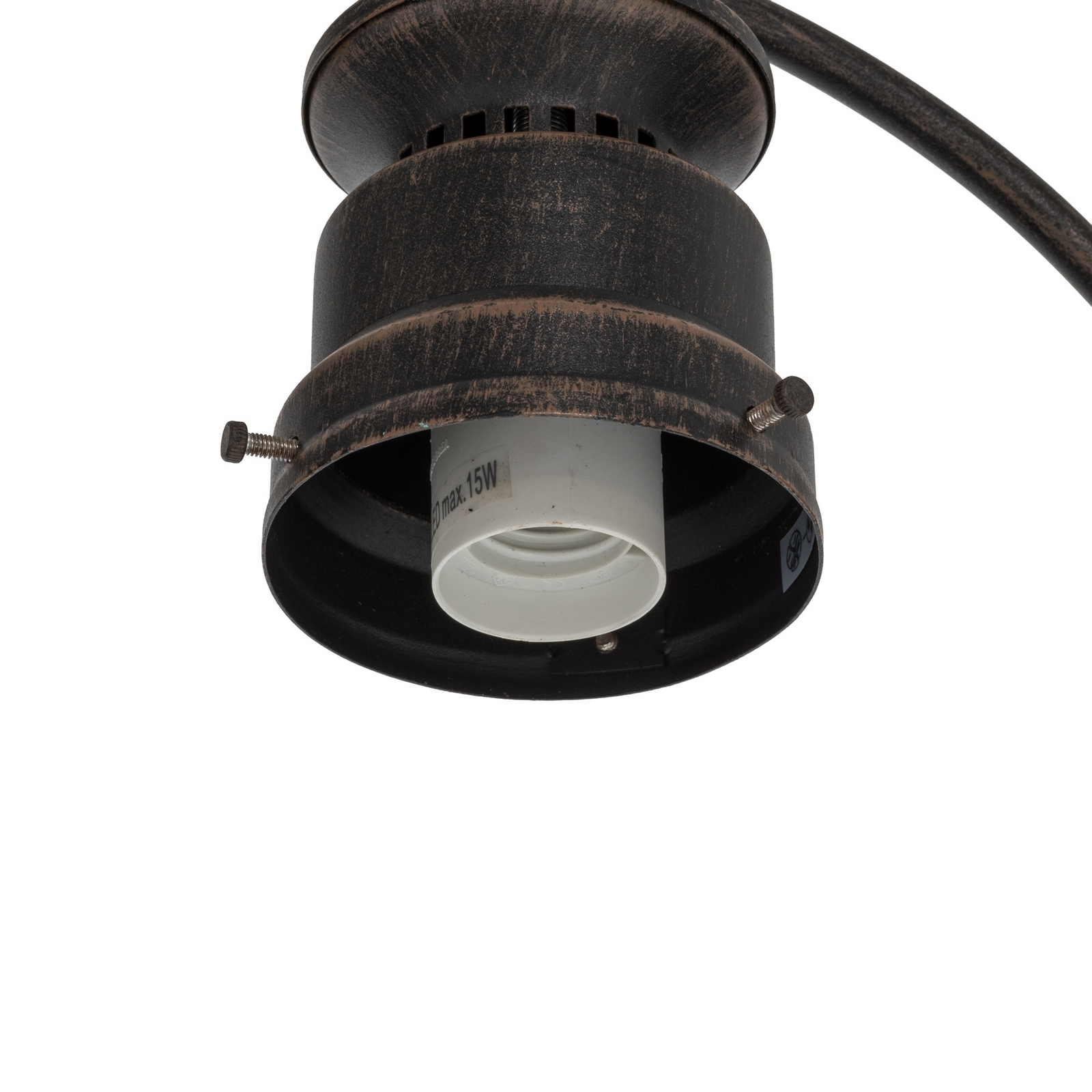Lindby utelampe E27, 198 cm, rust, metall, IP44, E27