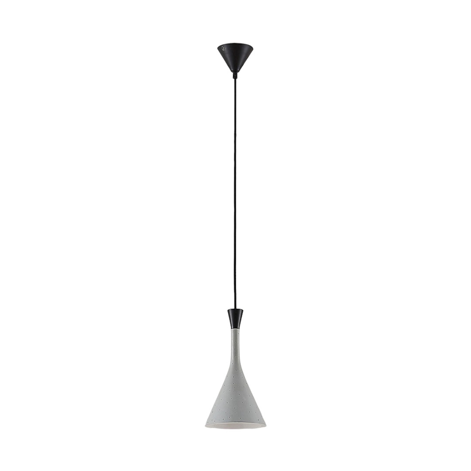 Závesná lampa Flynn, sivý betón, 1 svetlo, Ø 16 cm
