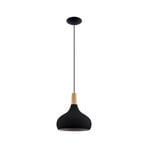 Lampă suspendată Sabinar, 1 lumină, negru, Ø 28 cm