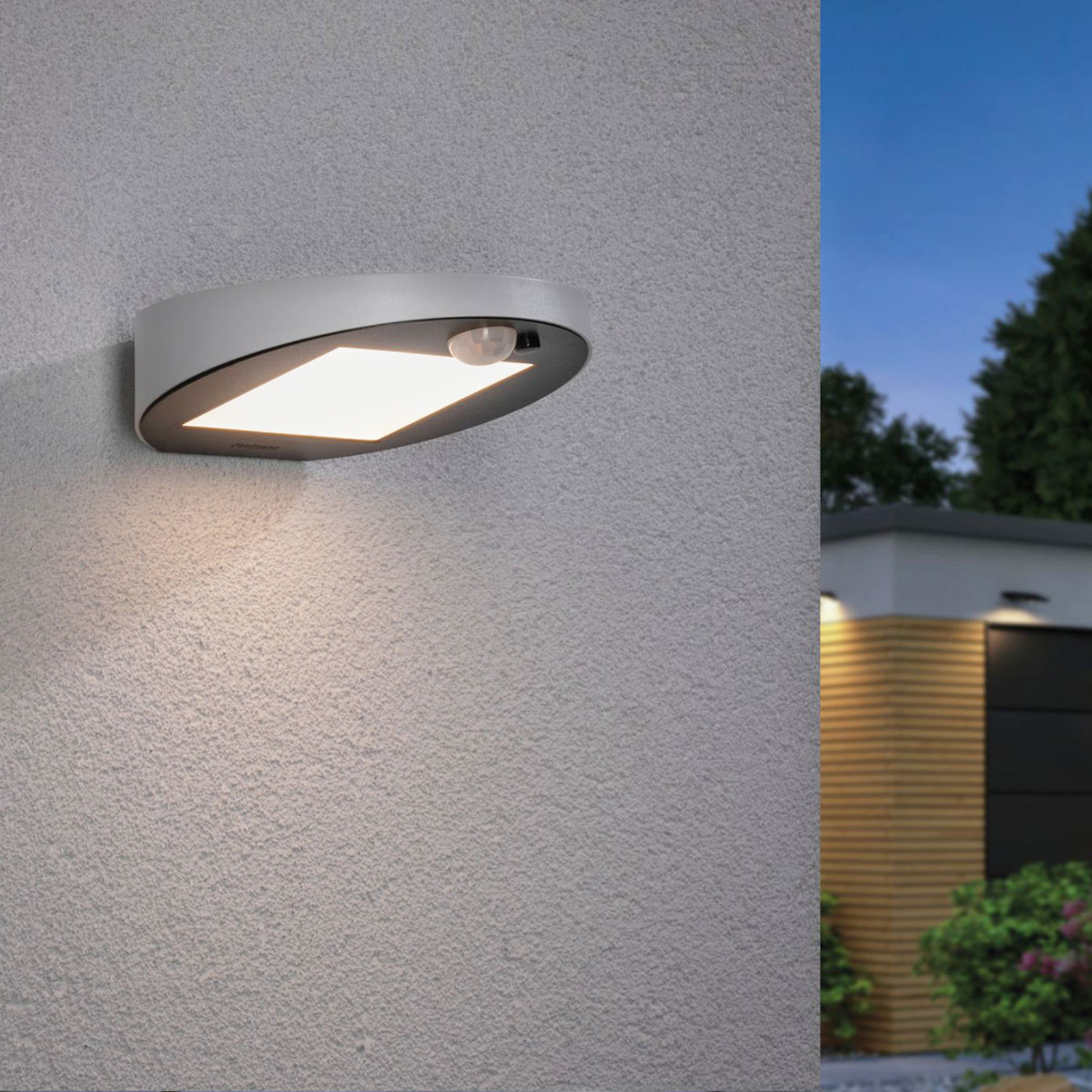 Paulmann Ryse LED solar outdoor wall light white