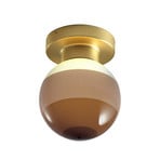 Aplique de pared LED MARSET Dipping Light A2, marrón/latón