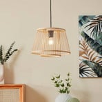 Hykeham pendant light, Ø 38 cm, natural, bamboo