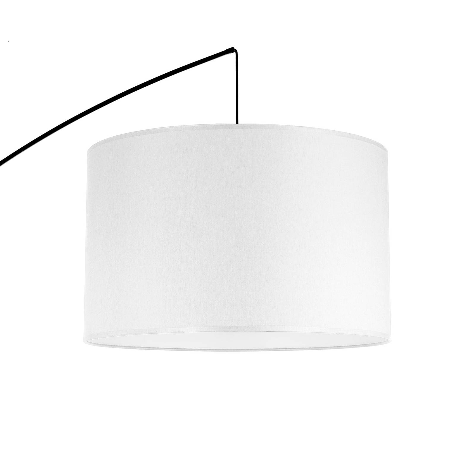 TK Lighting Stojací lampa Moby White s textilním stínidlem