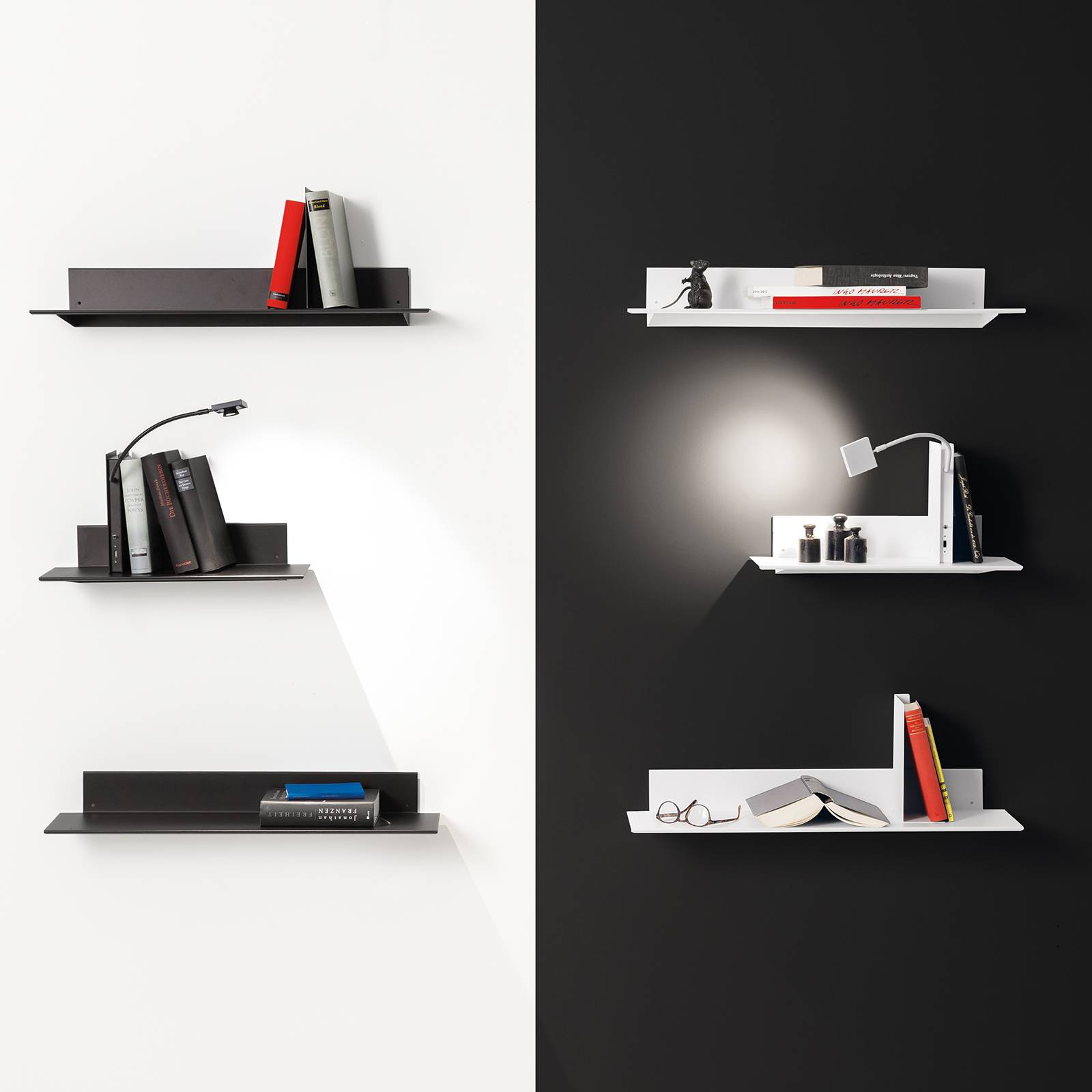 Ingo Maurer Oskar on the Shelf, czarna, prawa