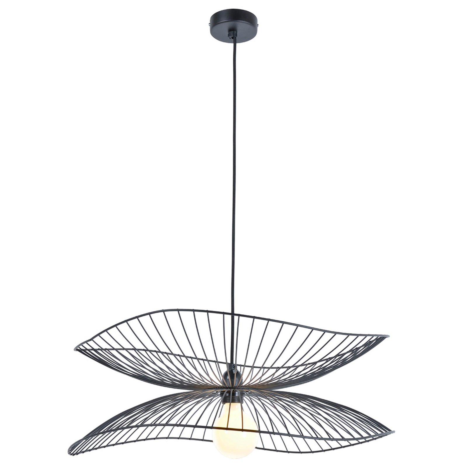 Forestier Libellule S pendant lamp, 56 cm, black