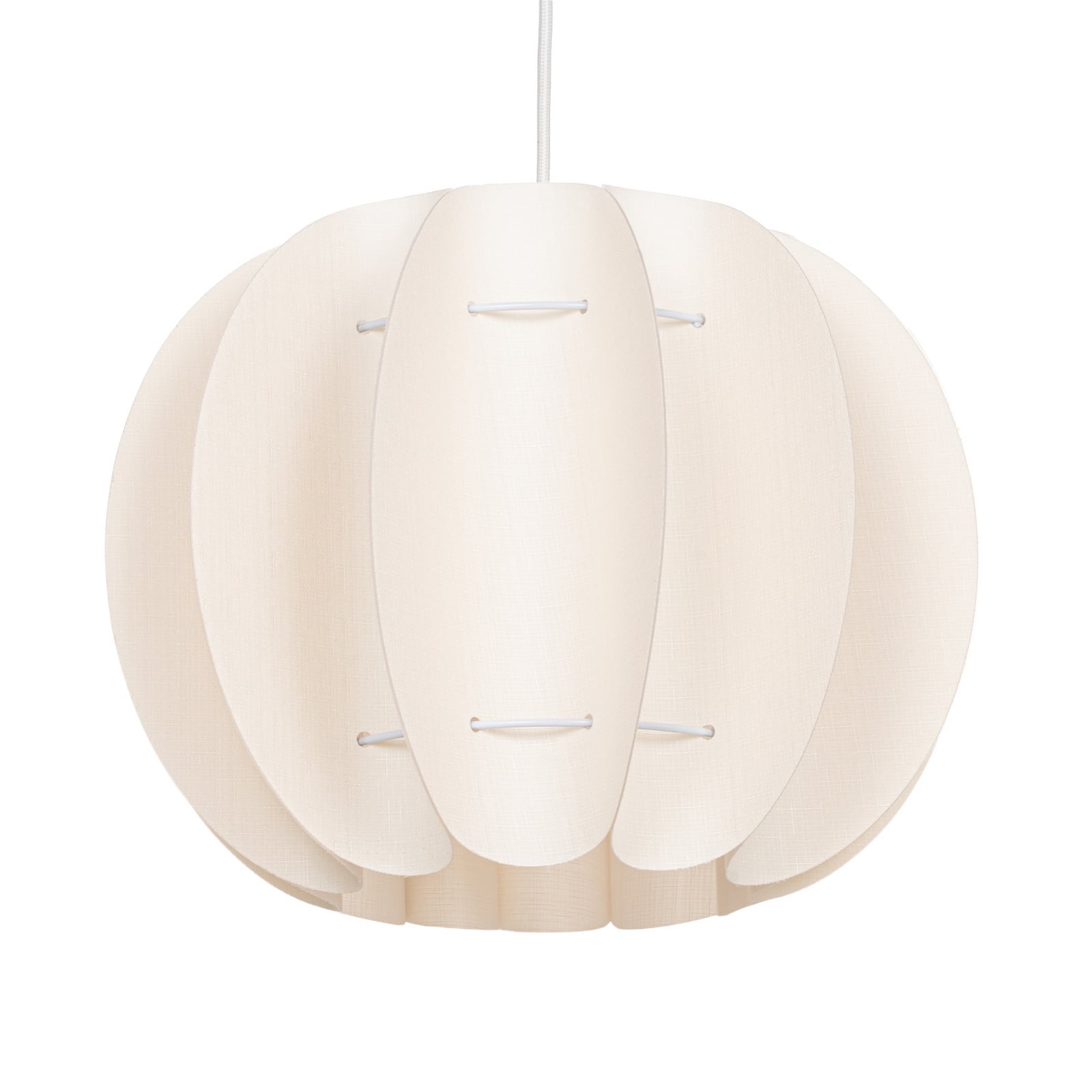 Żyrandol Lindby Winslow, kremowo-biały, średnica 35 cm, E27