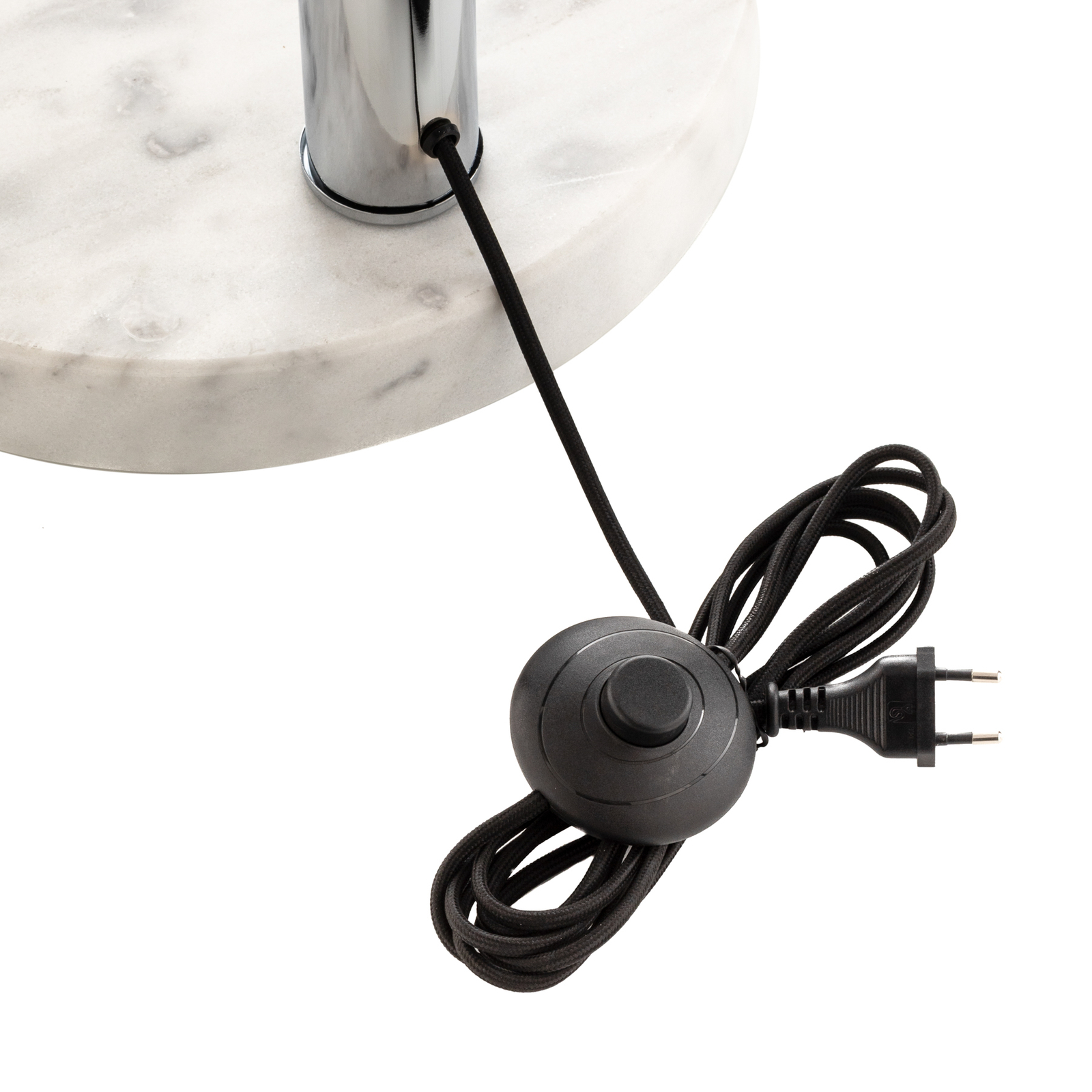 Lindby Sarinio lampadaire pied en marbre, chromé