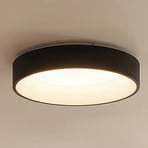 Plafonnier LED Arcchio Aleksi, Ø 45 cm, noir, métal, CCT