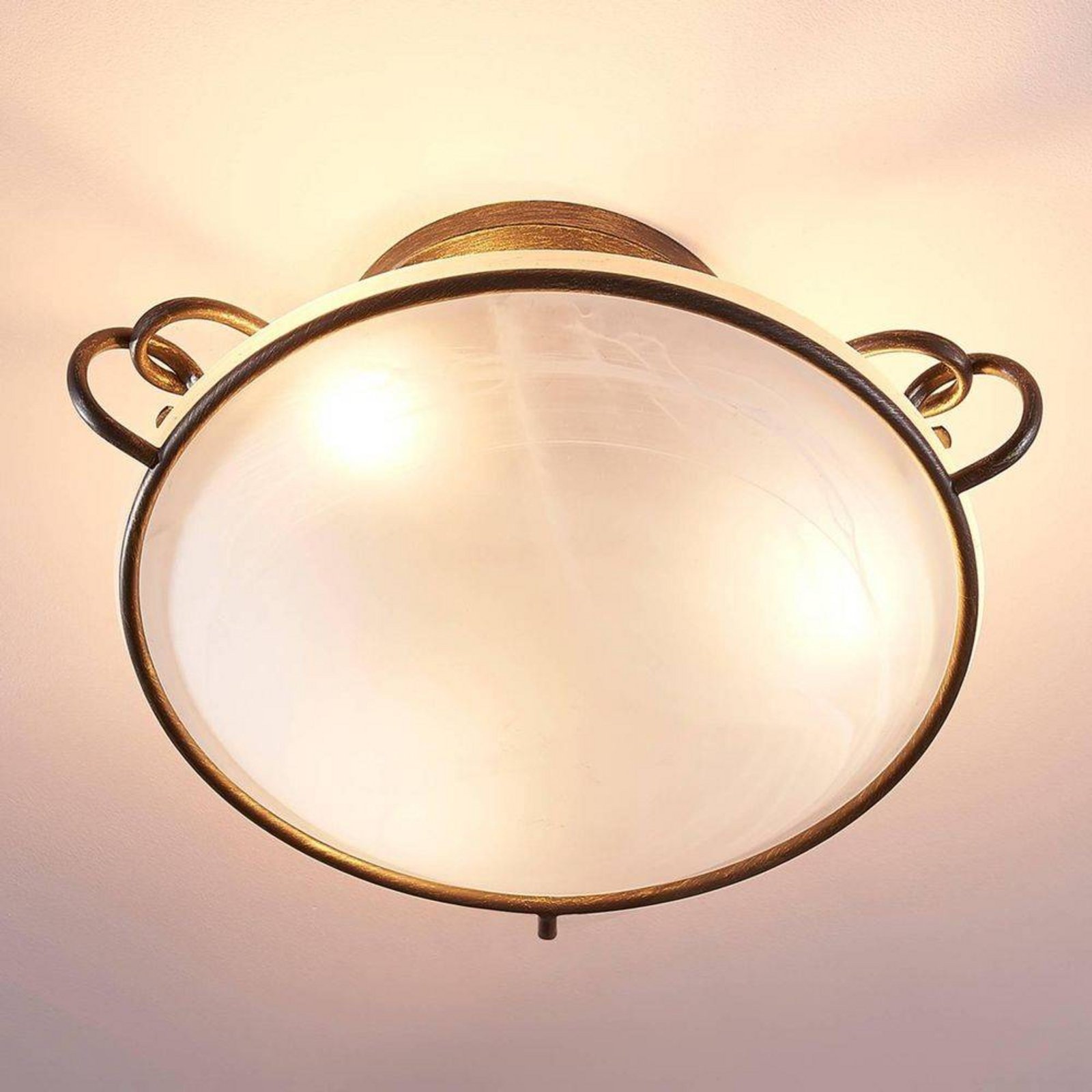 Rando Deckenleuchte White/Antique - Lindby