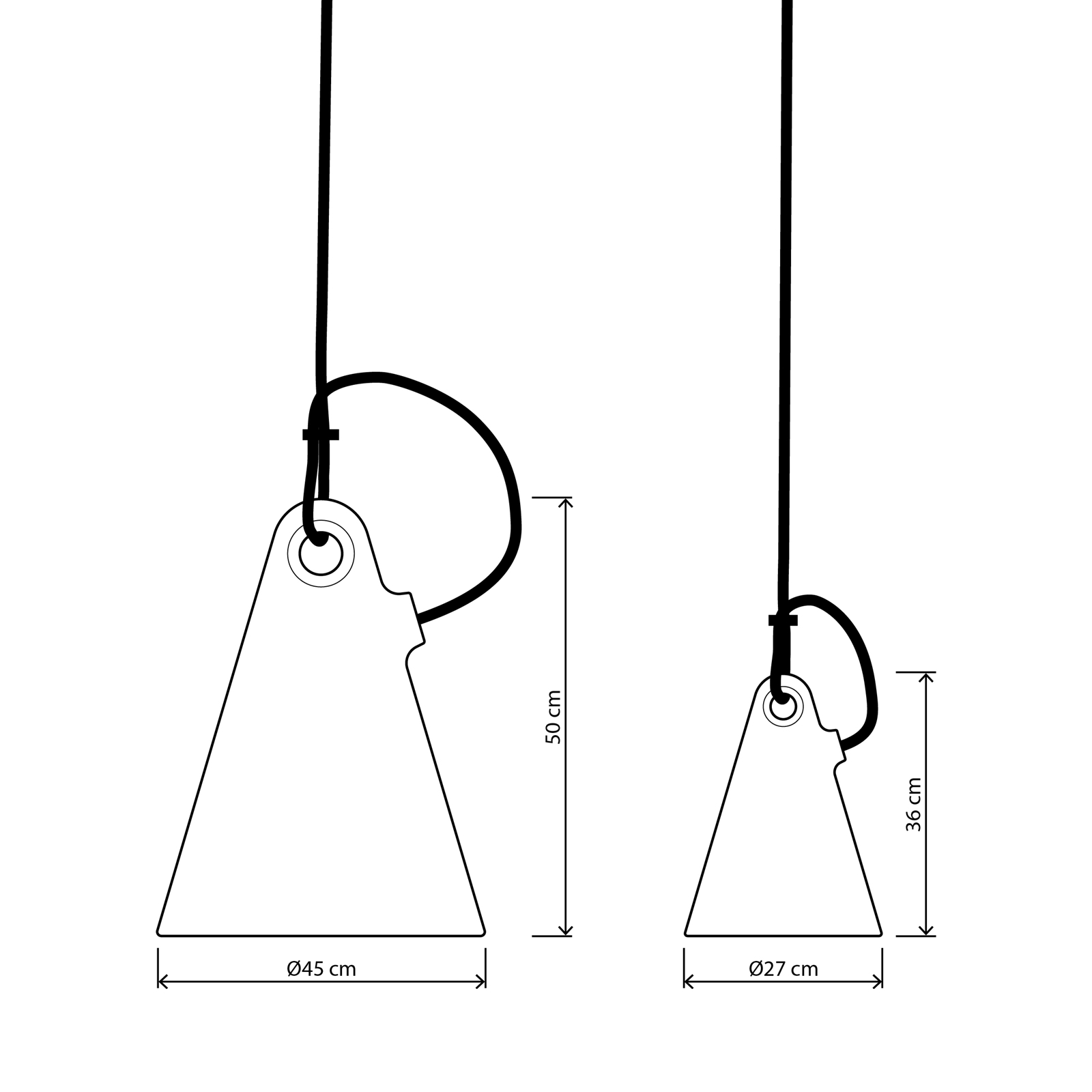 Trilly Junior Lustră Pendul de Exterior Ø27 - Martinelli Luce