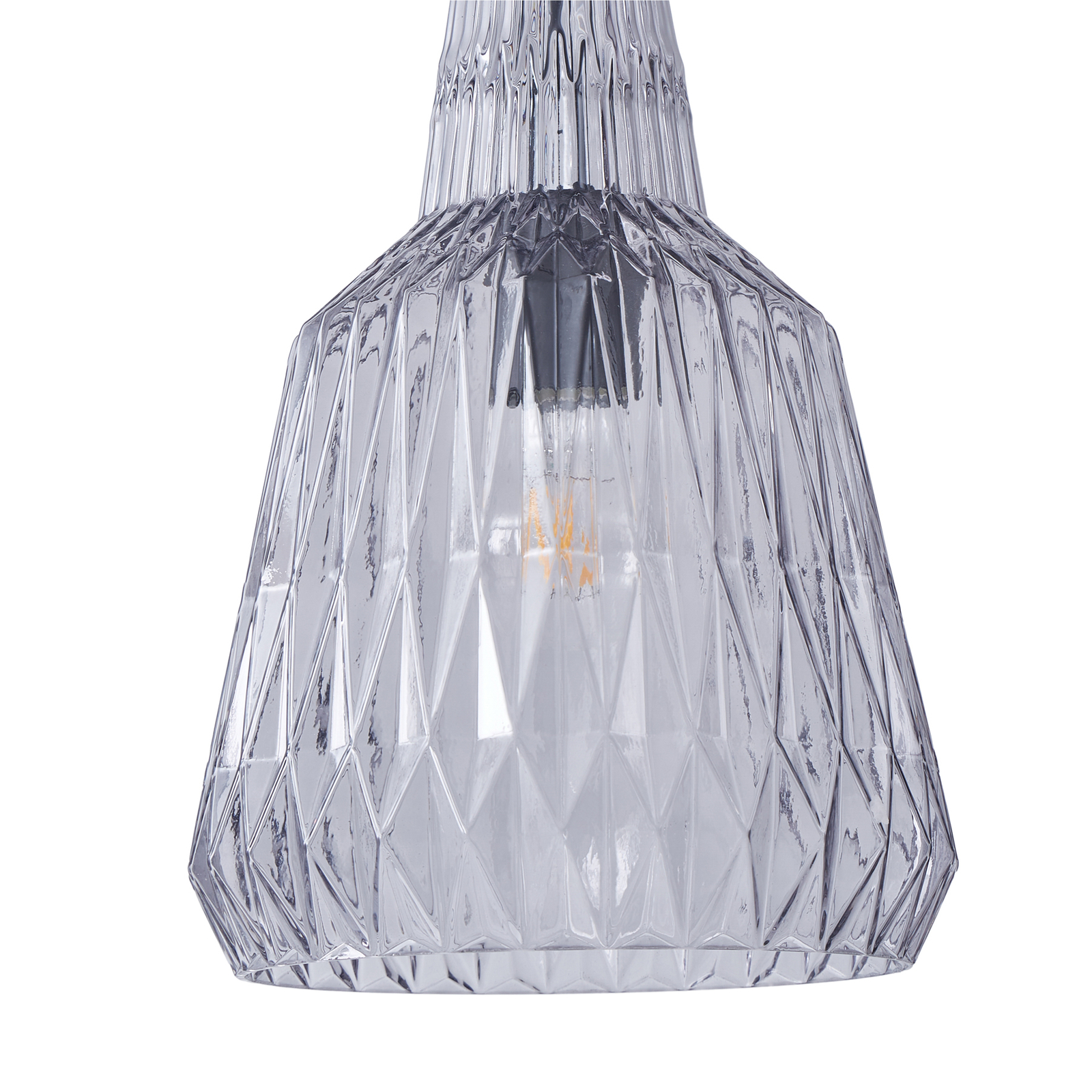 Lindby hanglamp Belarion, grijs, 1-lamp, glas, Ø 23 cm