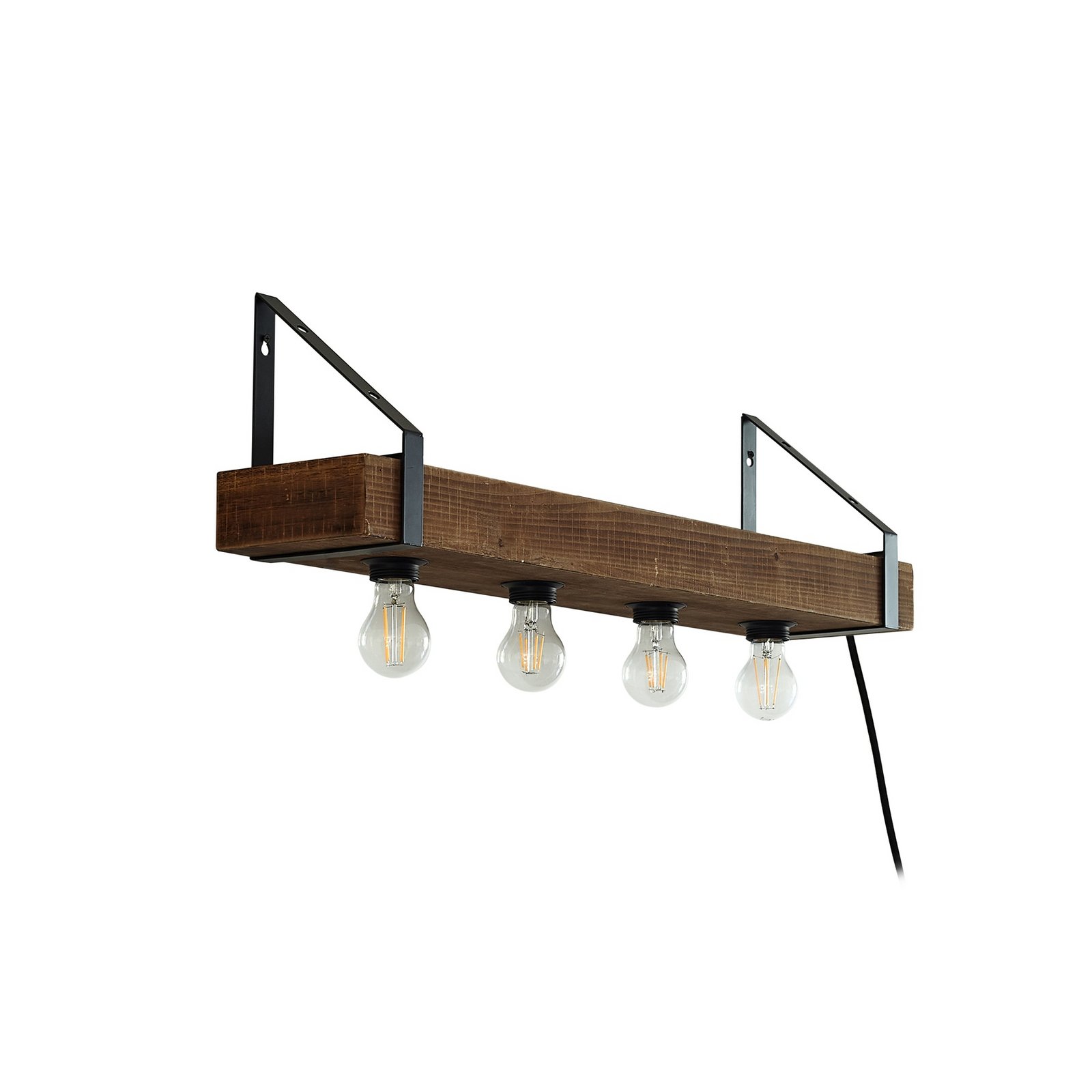 Vatana Applique Murale w/USB Bois - Lindby