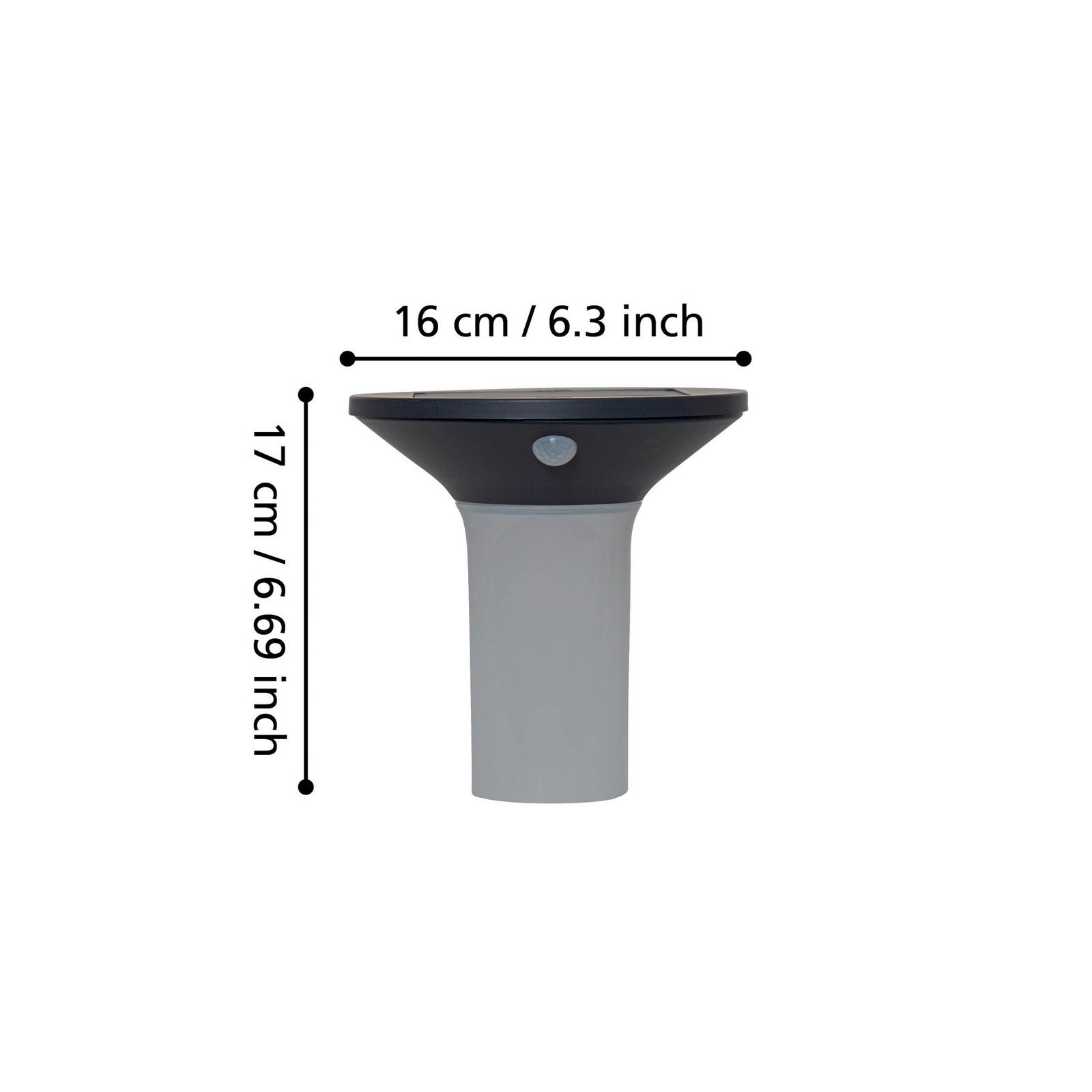 LED-Solar-Außenwandleuchte Corbezzola, schwarz, Sensor LED-Solar-Außenwandleuchte Corbezzola, schwarz, Sensor