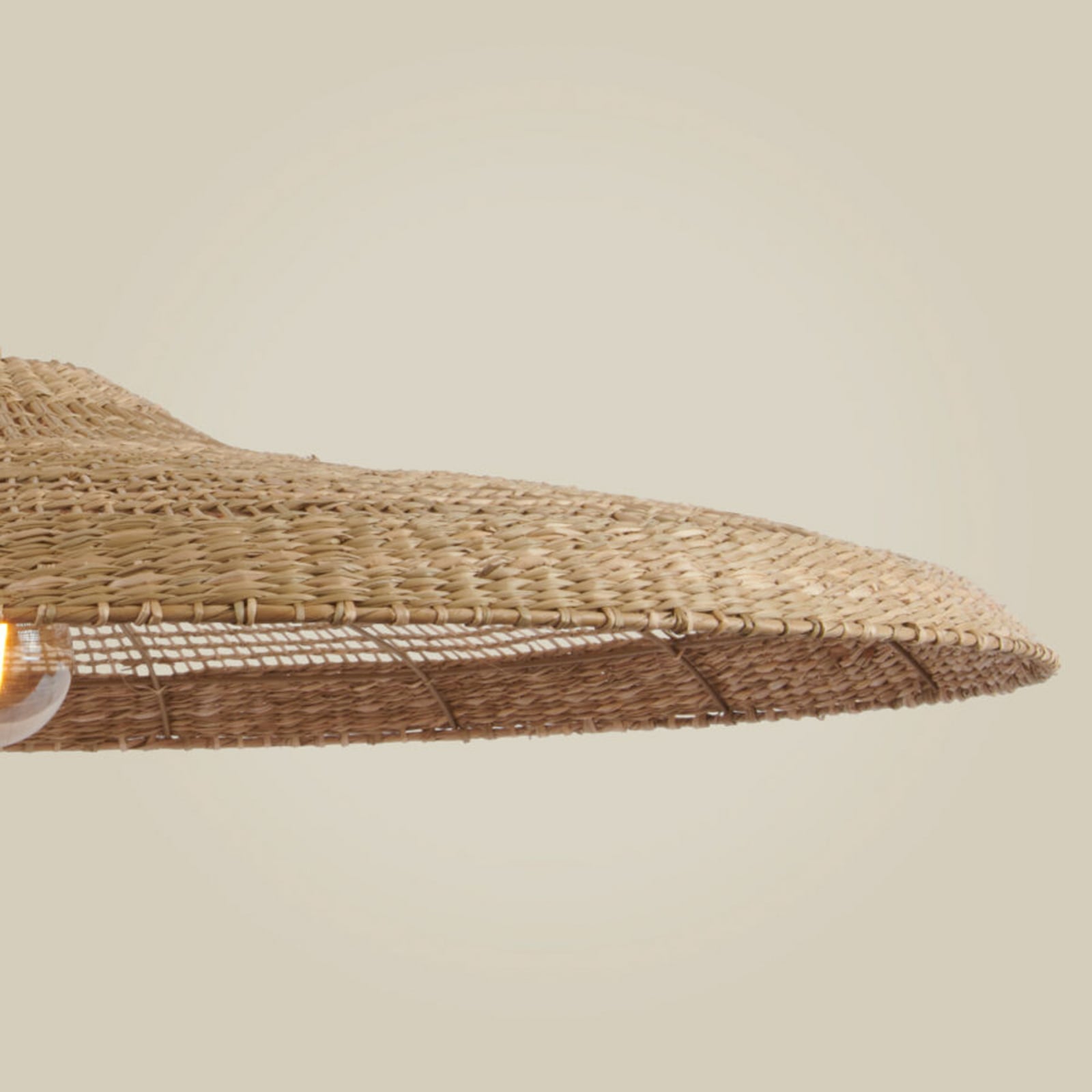 GOOD & MOJO Hängelampe Santorini, Ø75cm, natur, Seegras, E27