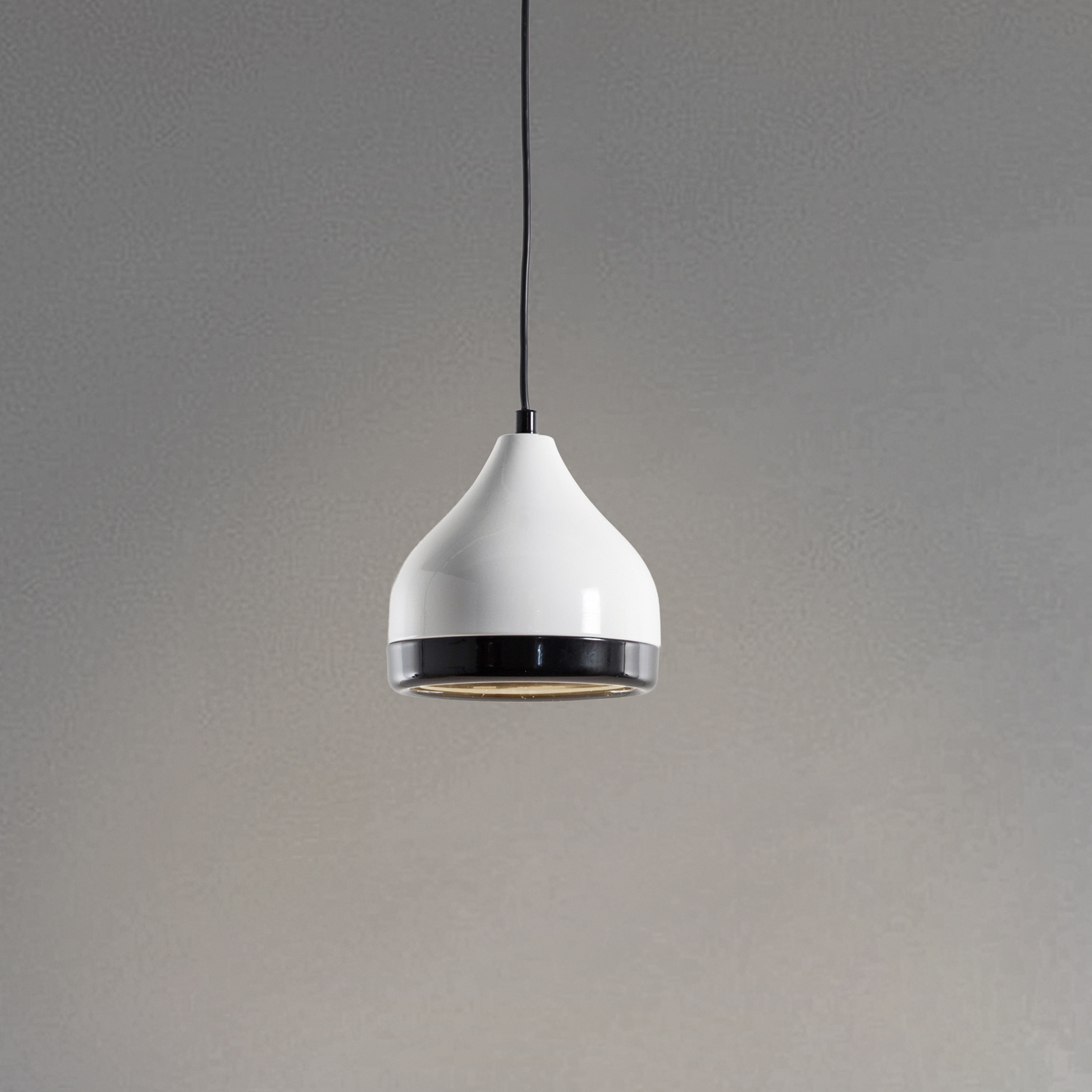 Piekaramā lampa Yildo 6868, balta/melnā, metāls, 1 spuldze