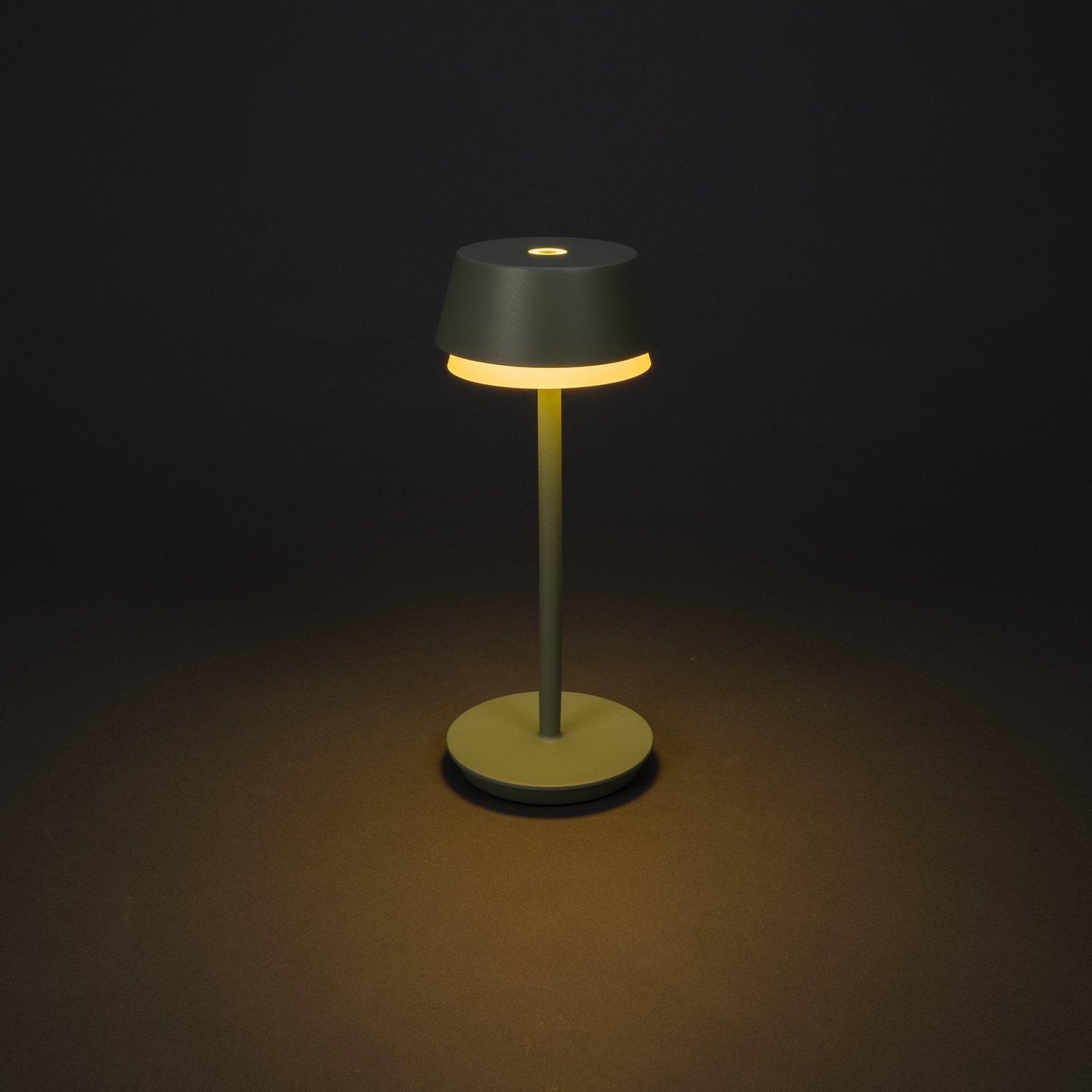 LED table lamp Lyon, green/grey, IP54, dimmable, CCT, RGB