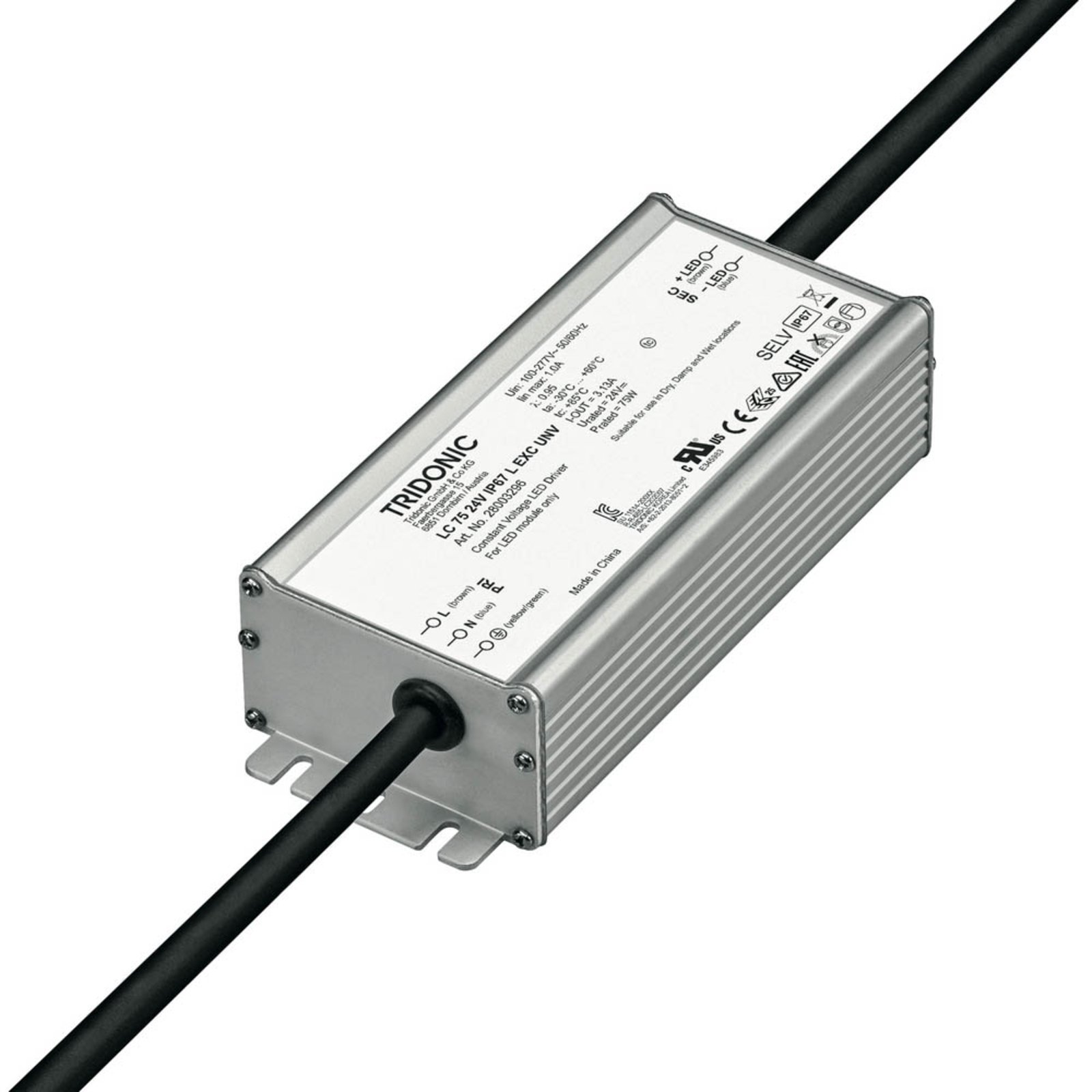 TRIDONIC LED driver LC 24V IP67 L EXC UNV
