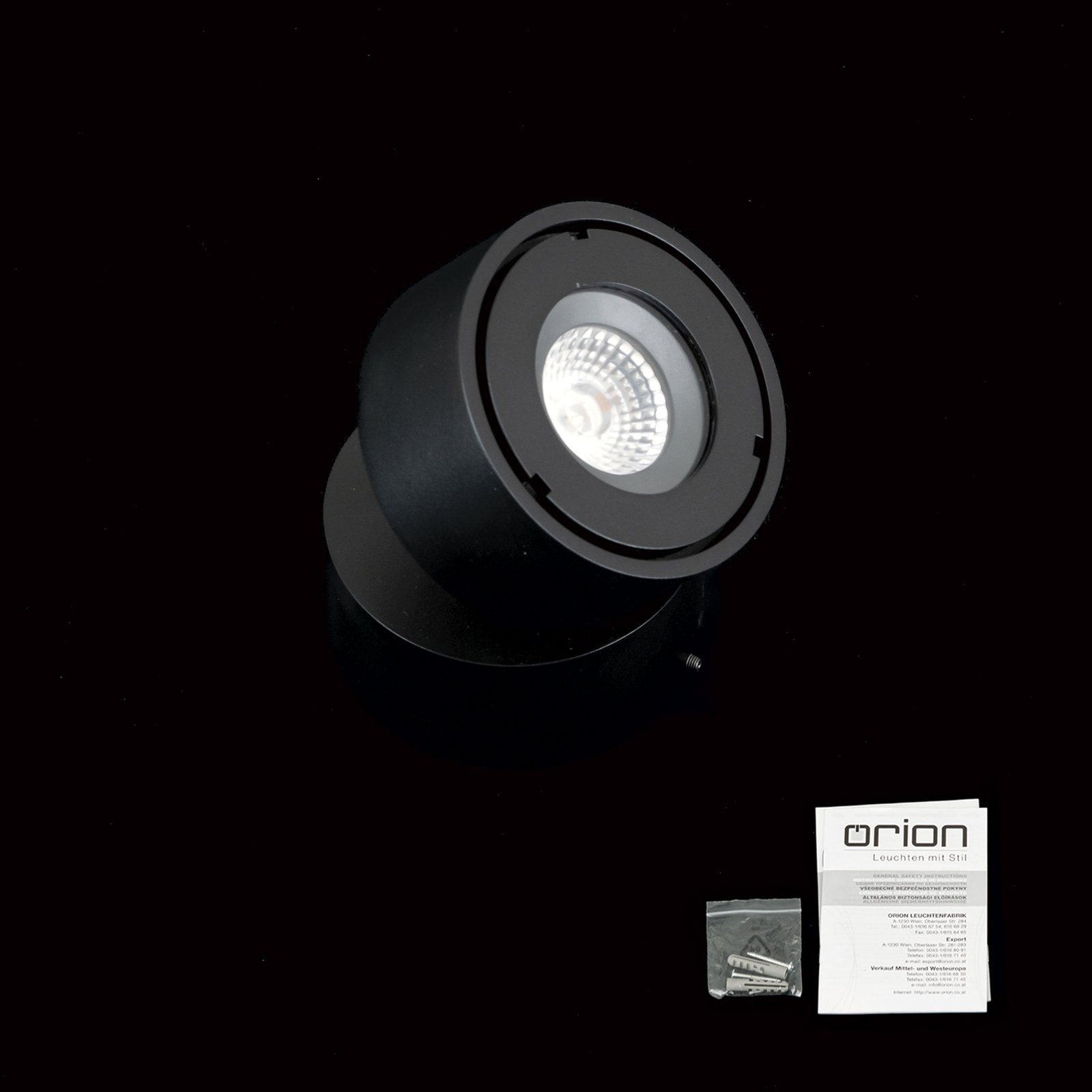 Foco de exterior Harvey LED, preto, Ø 10 cm, alumínio injetado