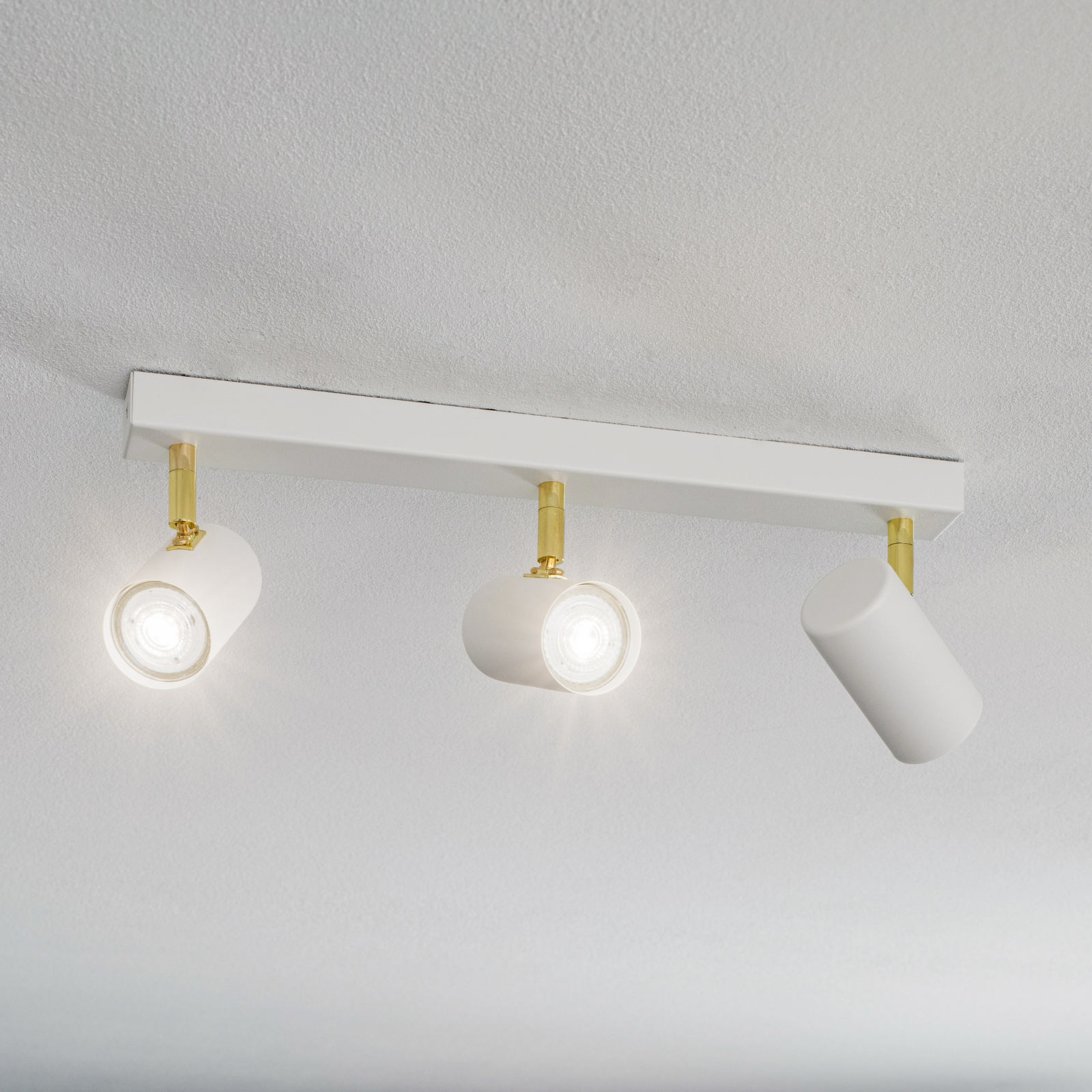Foco de techo Lund en blanco, 3 luces