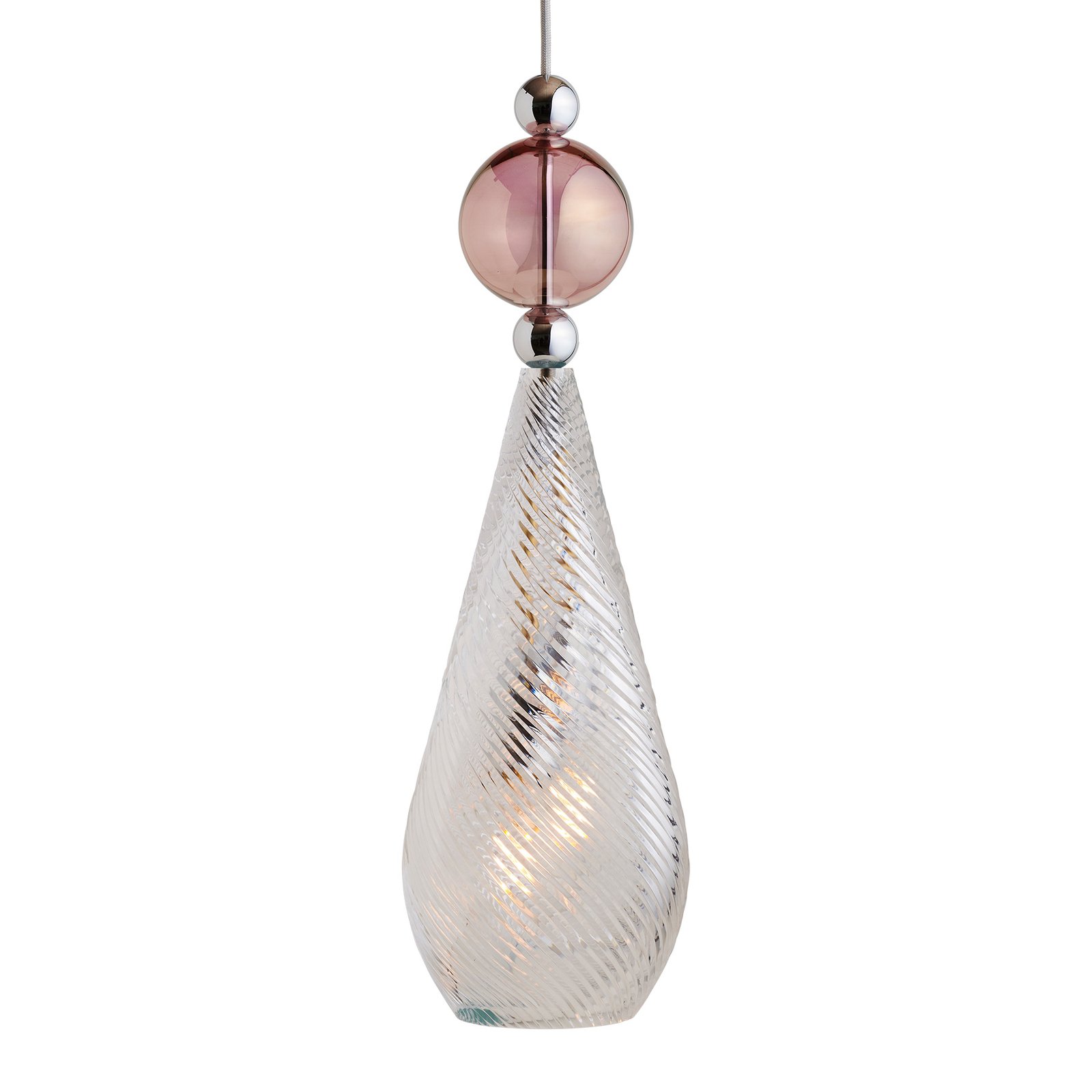 EBB & FLOW Smykke silber ball crystal drop swirl