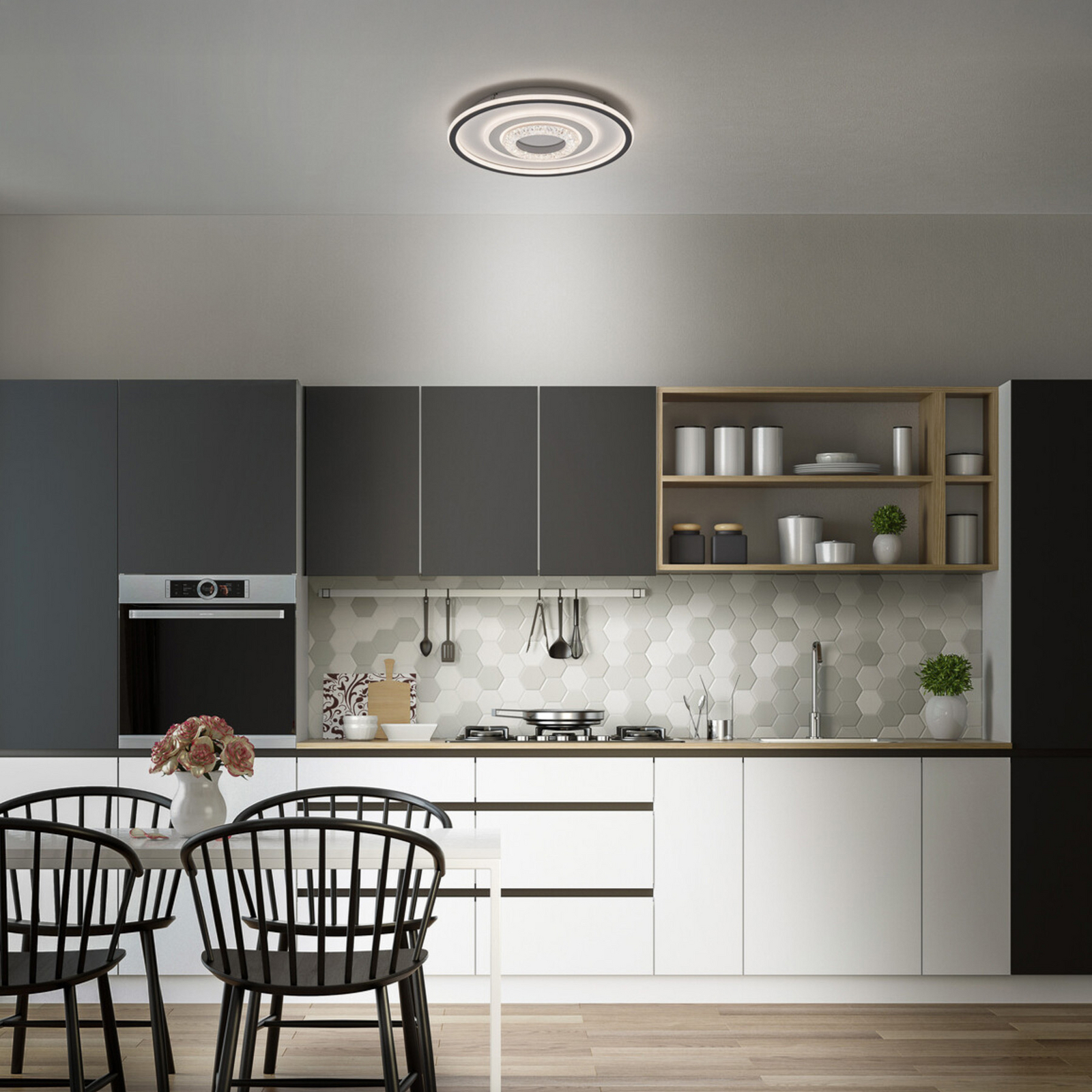 Φωτιστικό οροφής LED OSRAM ORBIS CRISTALLY, λευκό, Ø 43 cm, CCT Φωτιστικό οροφής LED OSRAM ORBIS CRISTALLY, λευκό, Ø 43 cm, CCT