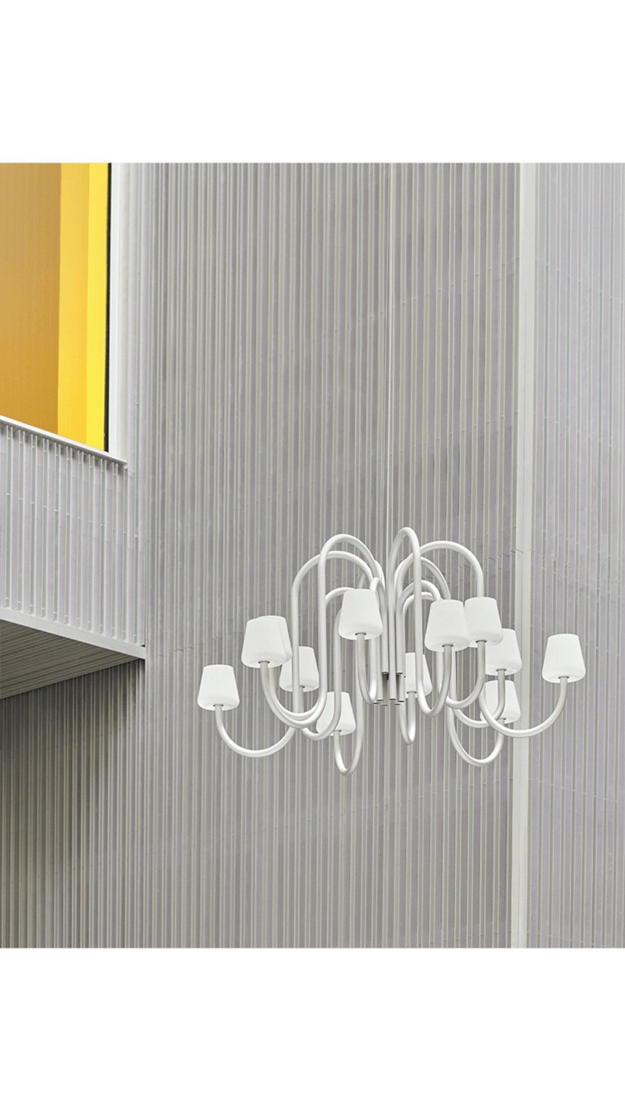 Apollo 1065 Chandelier Alu/White Opal - HAY