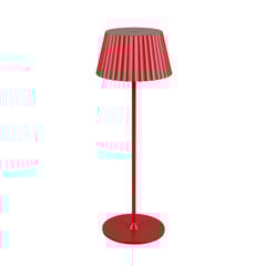 Suarez LED-es, újratölthető asztali lámpa, piros, magasság 39 cm, fém,