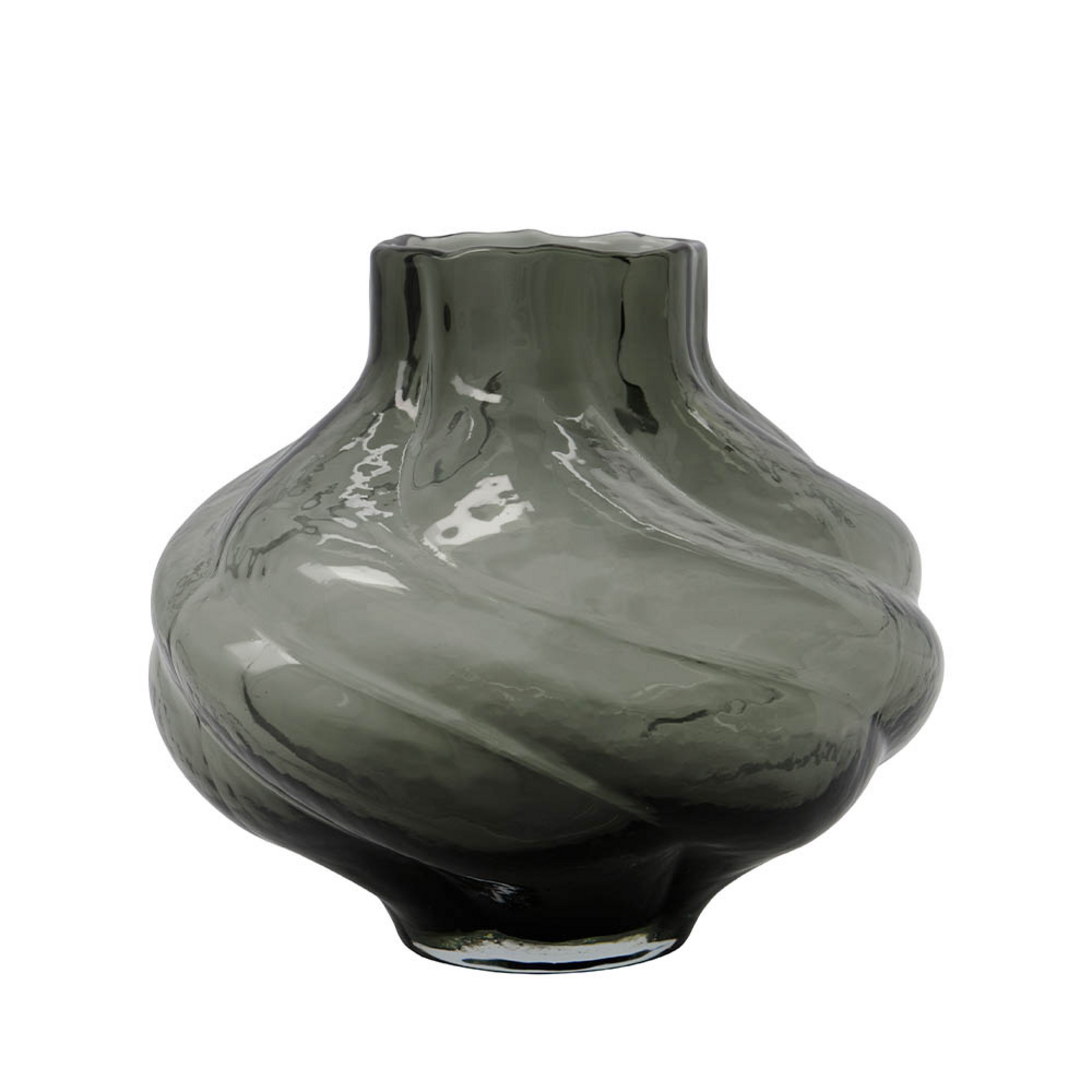 Turn Vase Fumé Gris - House Doctor