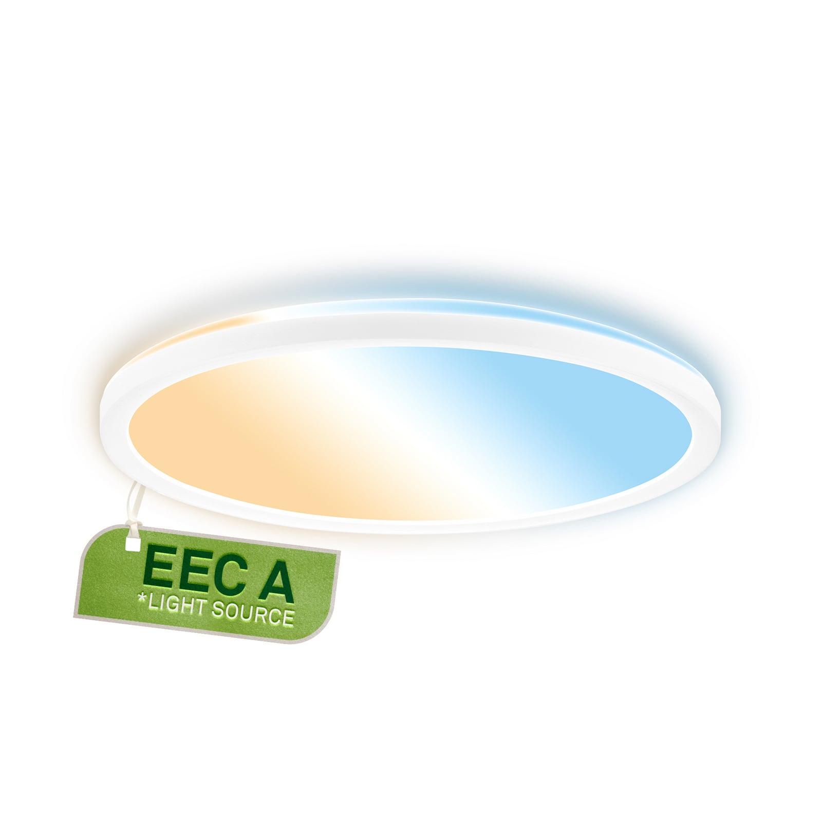 Plafonnier LED Tava A, CCT, Ø 29 cm, blanc, télécommande