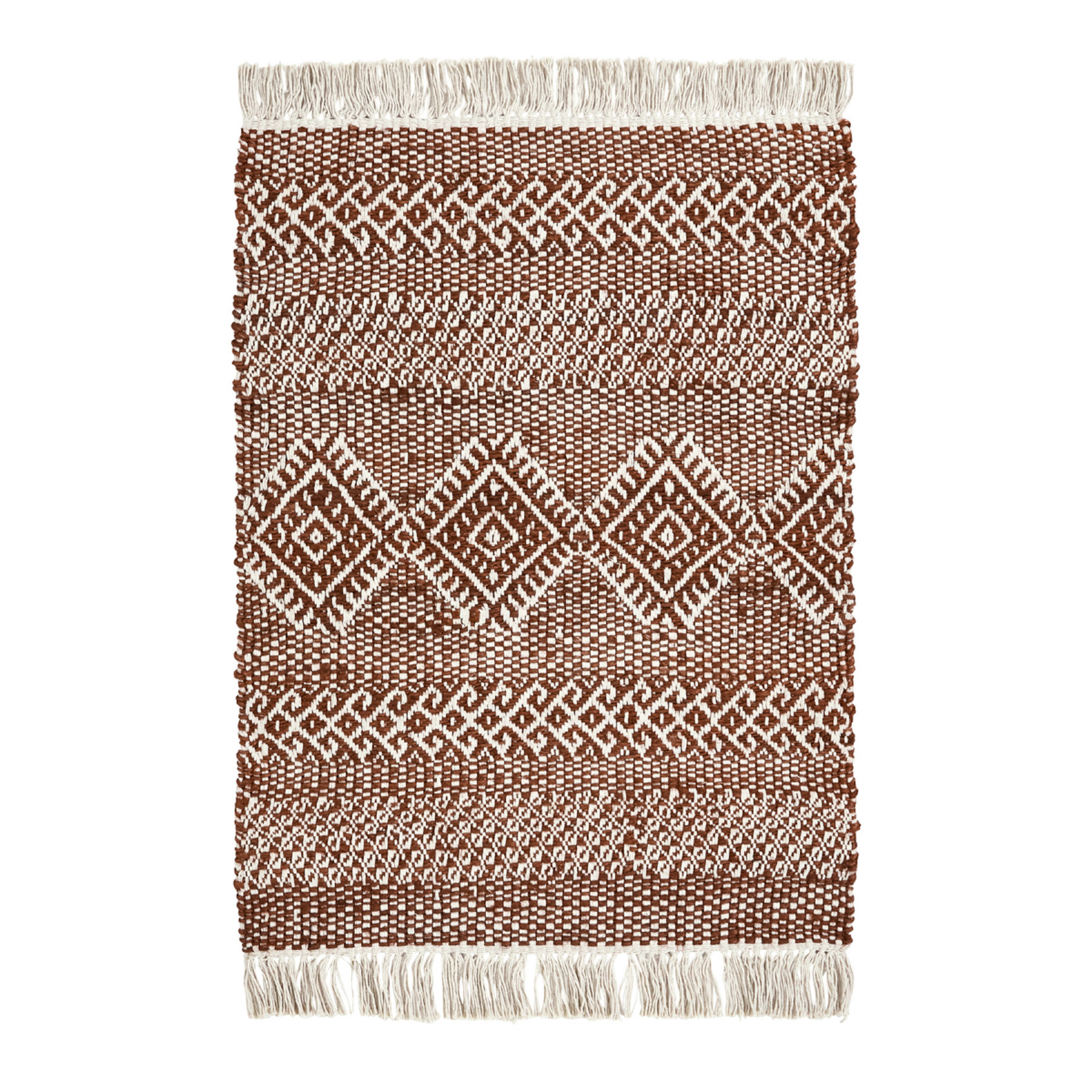 Tapete Ethnic castanho juta comprimento 90 cm - House Doctor