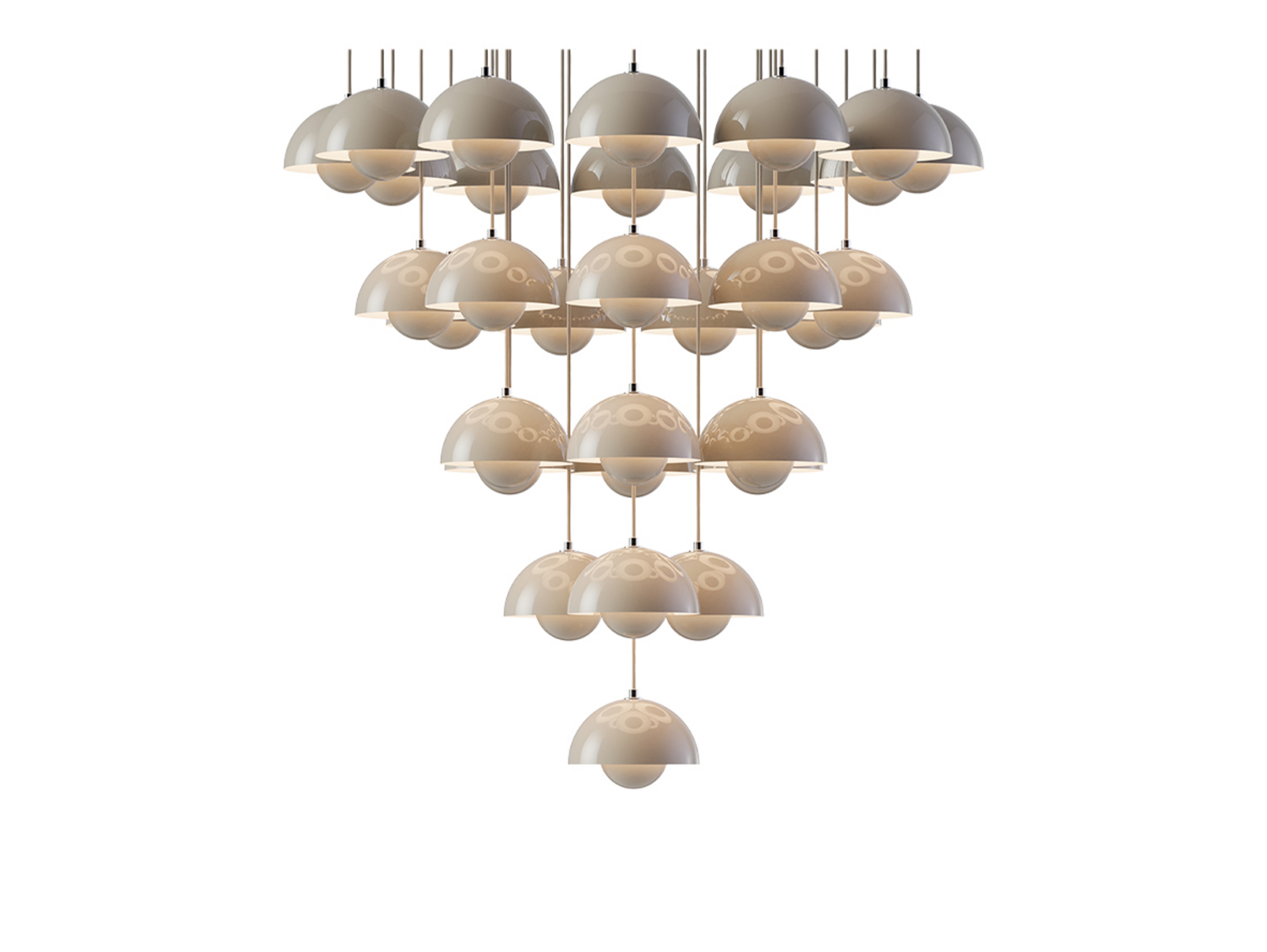 Lampadario Flowerpot VP10 Ø89 grigio-beige - &Tradition