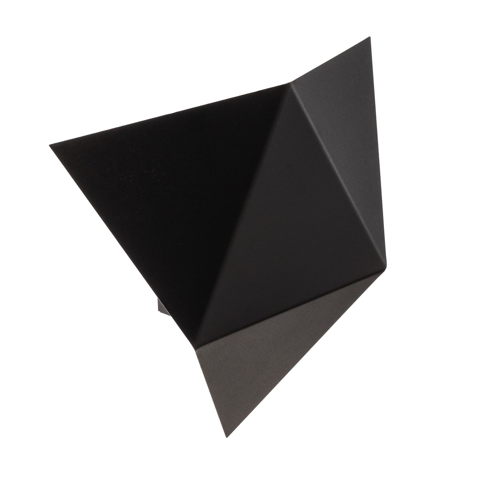 Wandlamp Shield in hoekige vorm, zwart
