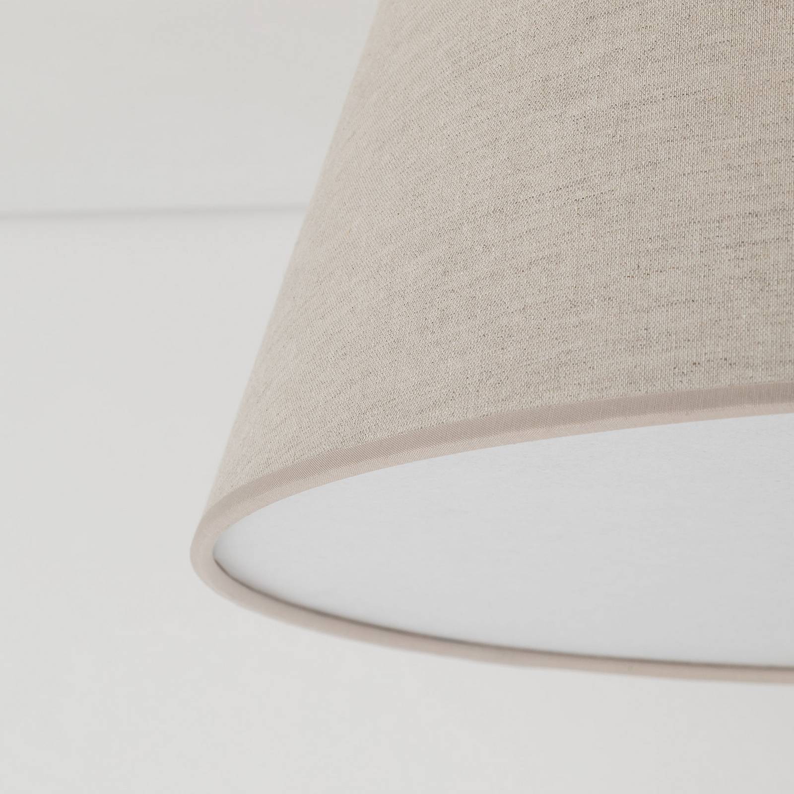 Lampa sufitowa Formo, beżowa, len, Ø 38 cm, E27