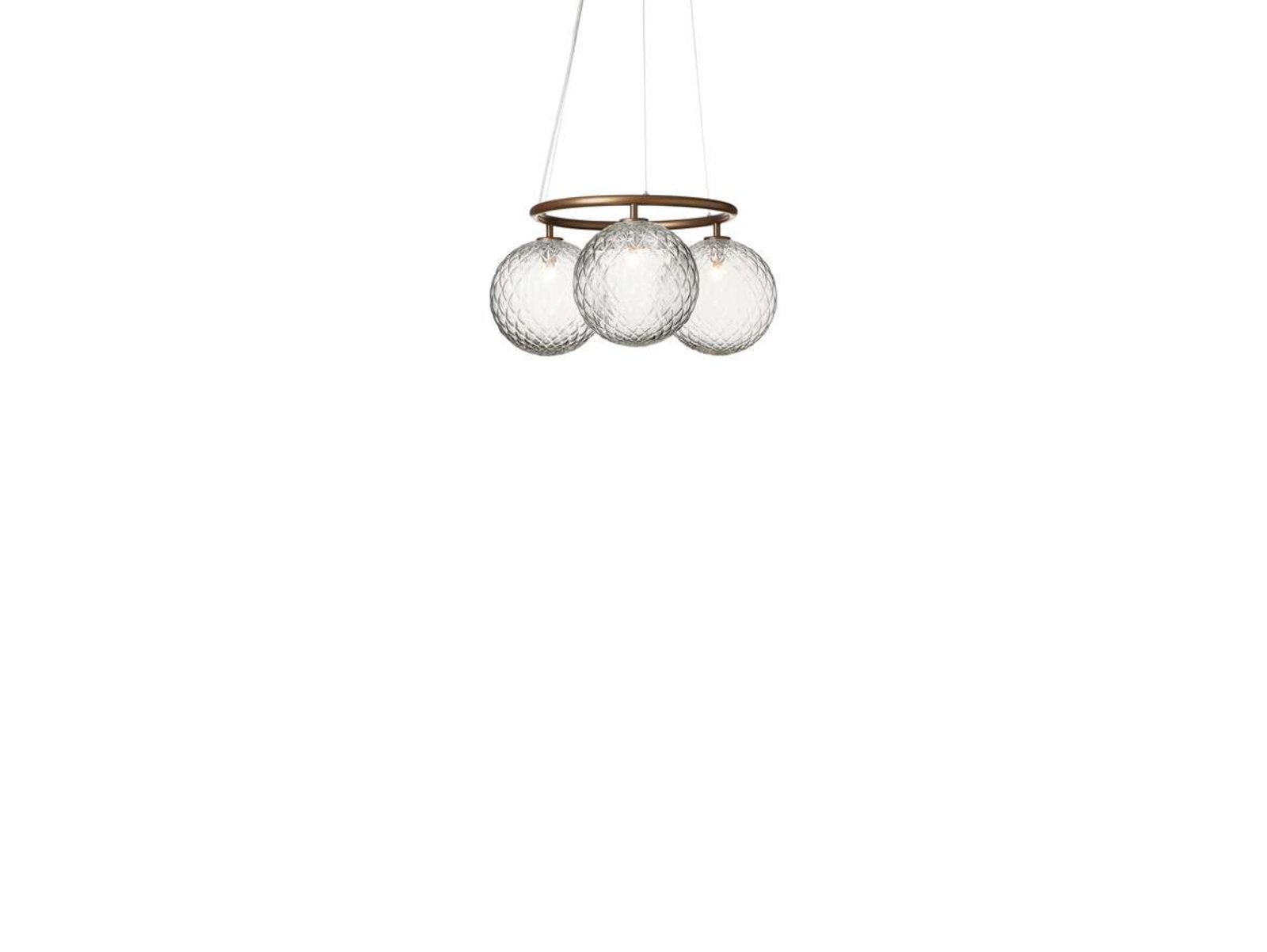 Nuura Kronleuchter Miira 3 Circular, Ø 54 cm, bronze/klar