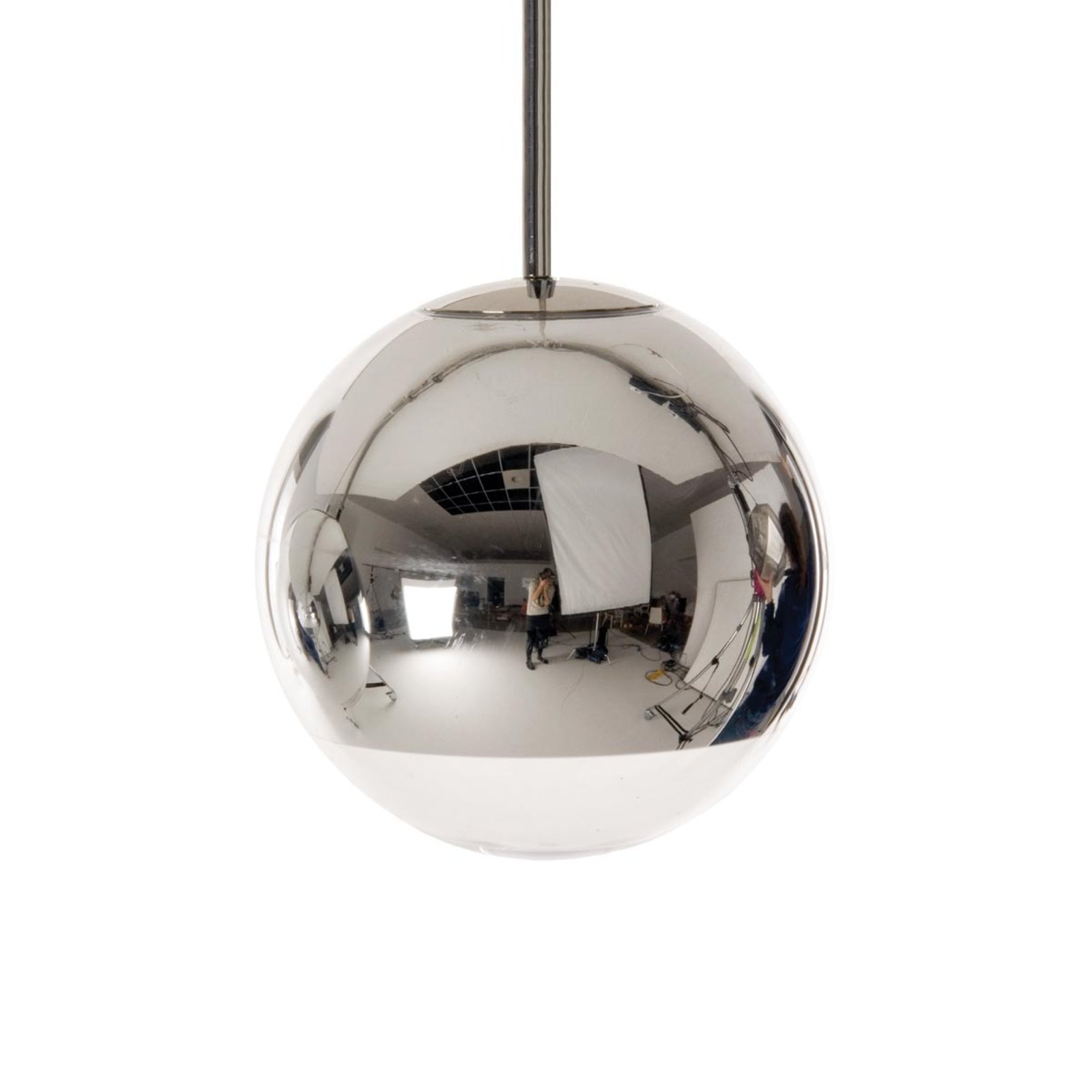 Tom Dixon Mirror Ball - hanging light chrome 25 cm, for Living / Dining Room, polycarbonate, 25 W, energy efficiency: A++