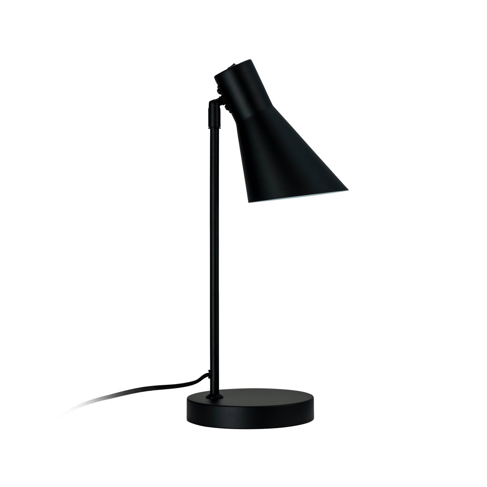 Candeeiro de mesa Dyberg Larsen DL12, preto, altura 44,5 cm, metal