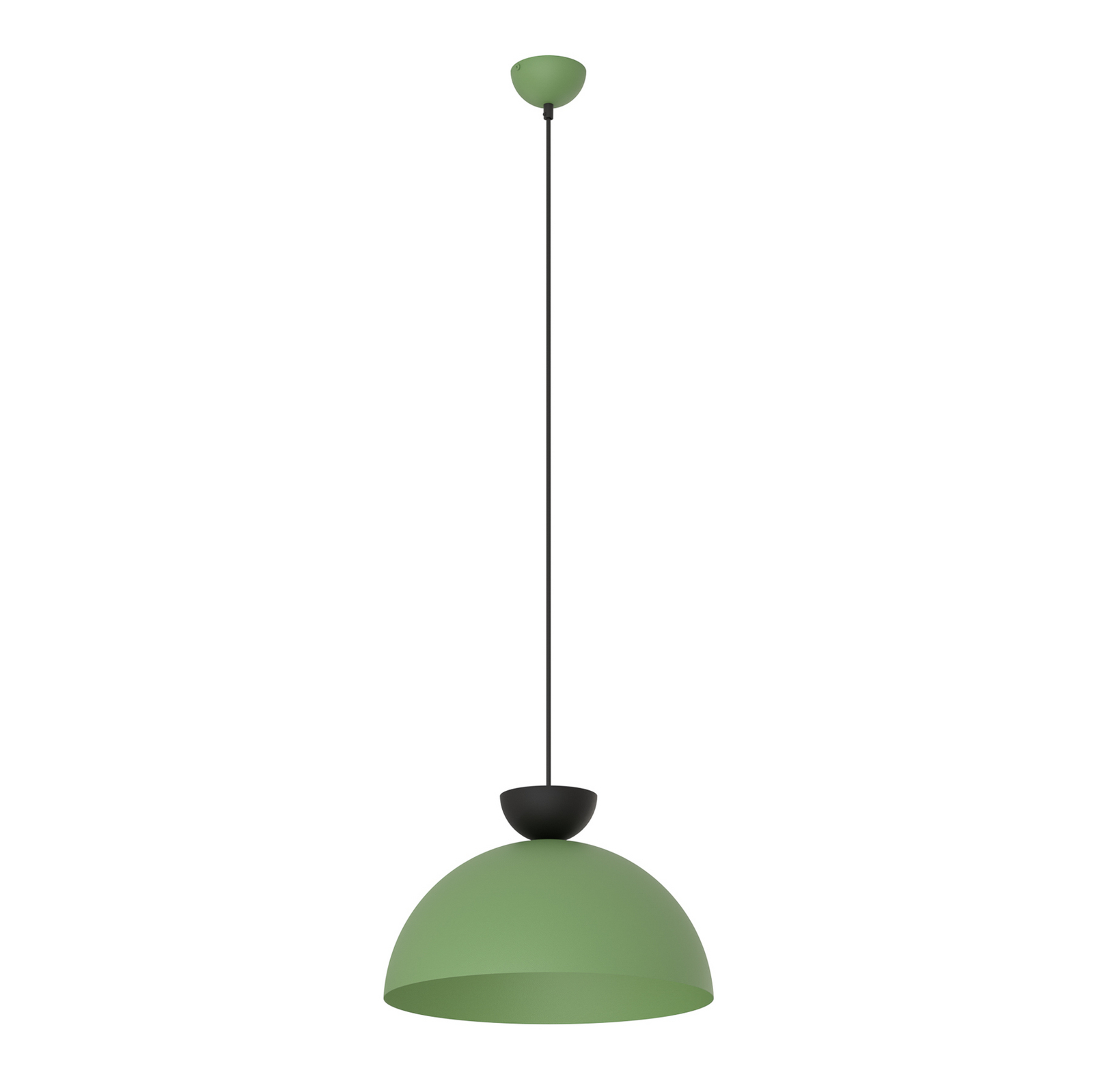 Lampa wisząca Lunaro, zielona, Ø 40 cm, metal