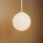 Bosso pendant light, one-bulb, white, 30 cm