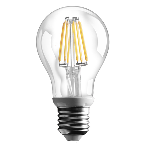 E27 6W LED filamentlamp met 800 lm, warmwit