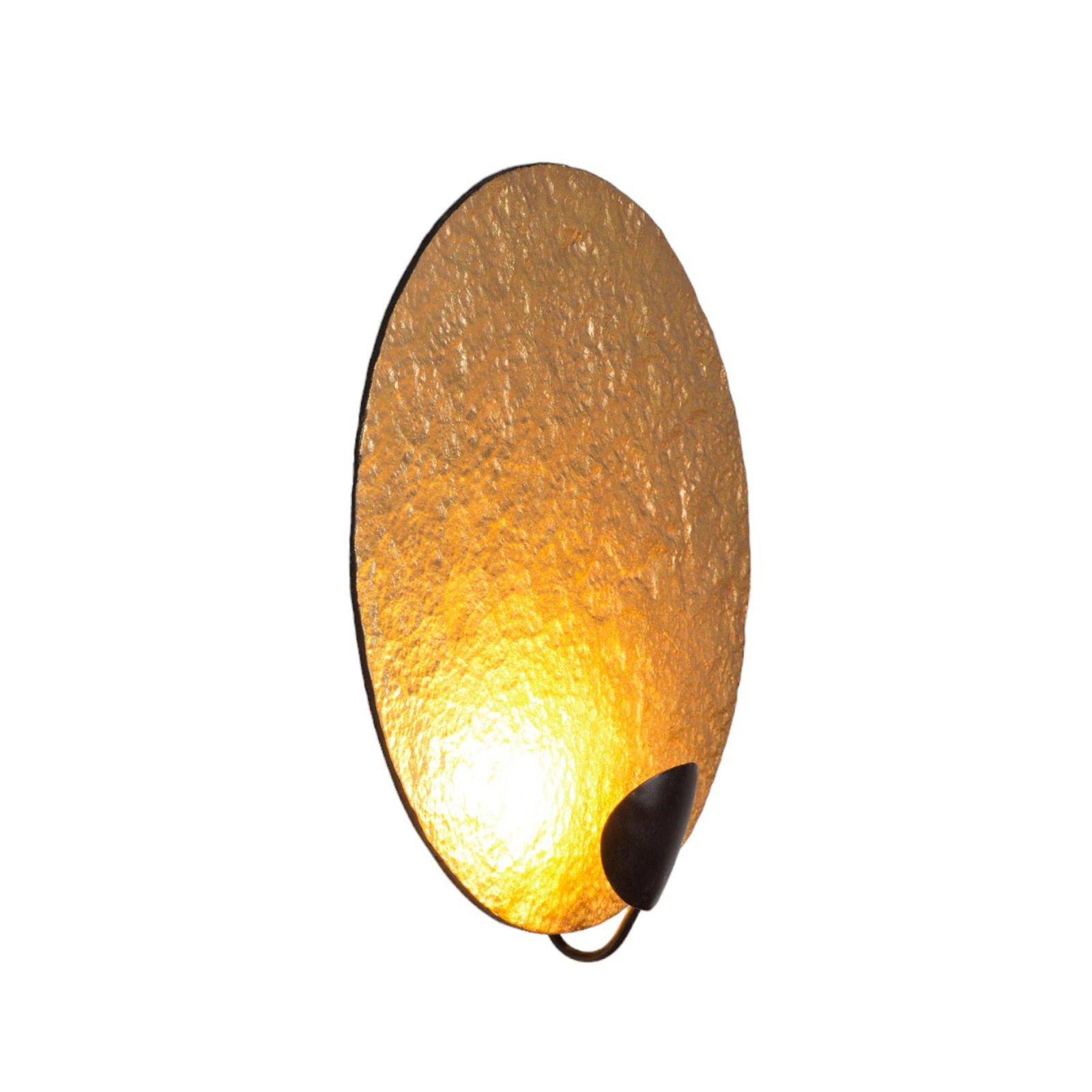 Candeeiro de parede LED Traversa, dourado brilhante, Ø 35 cm